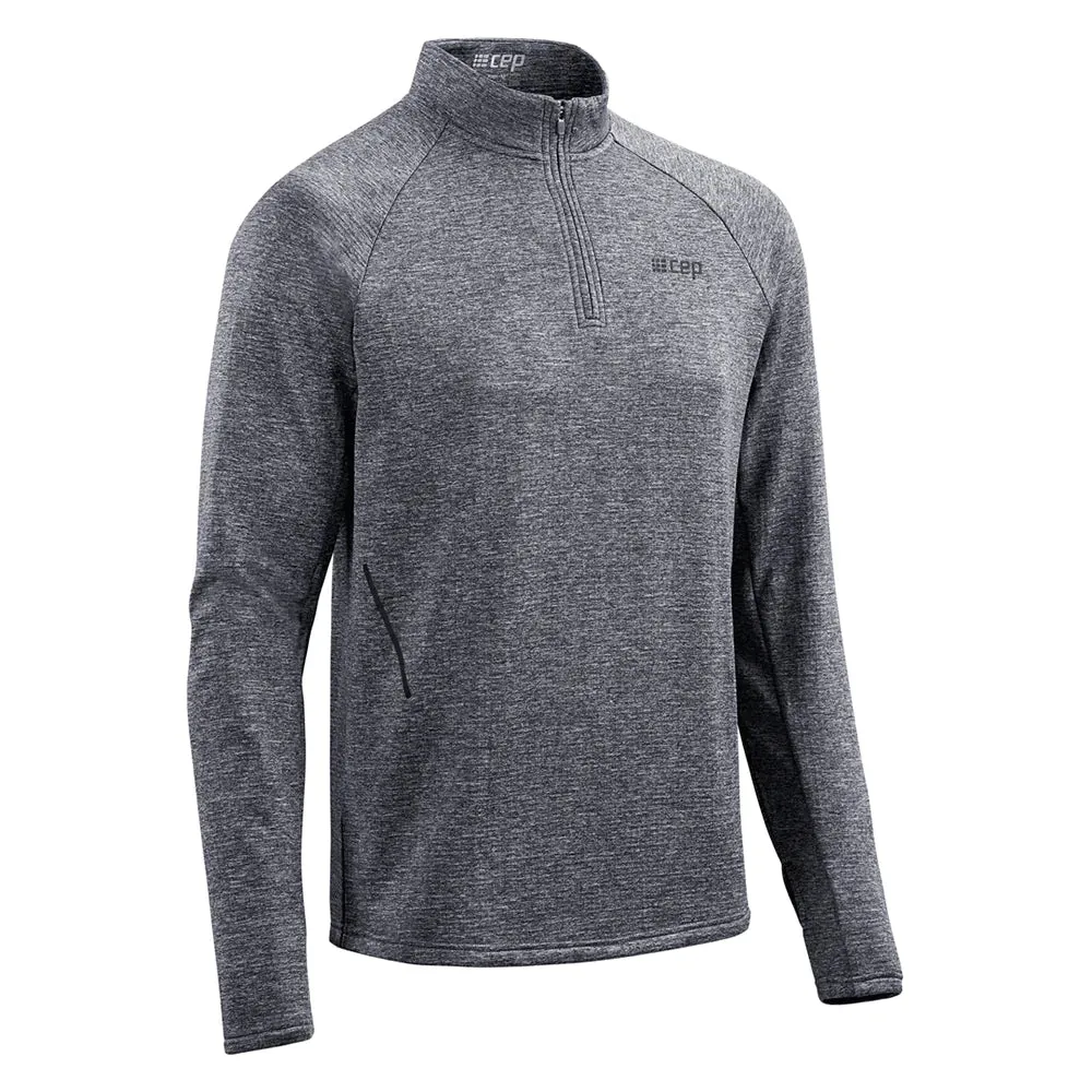 CEP | Winter Run Quarter Zip Pullover | Men's | Black Melange