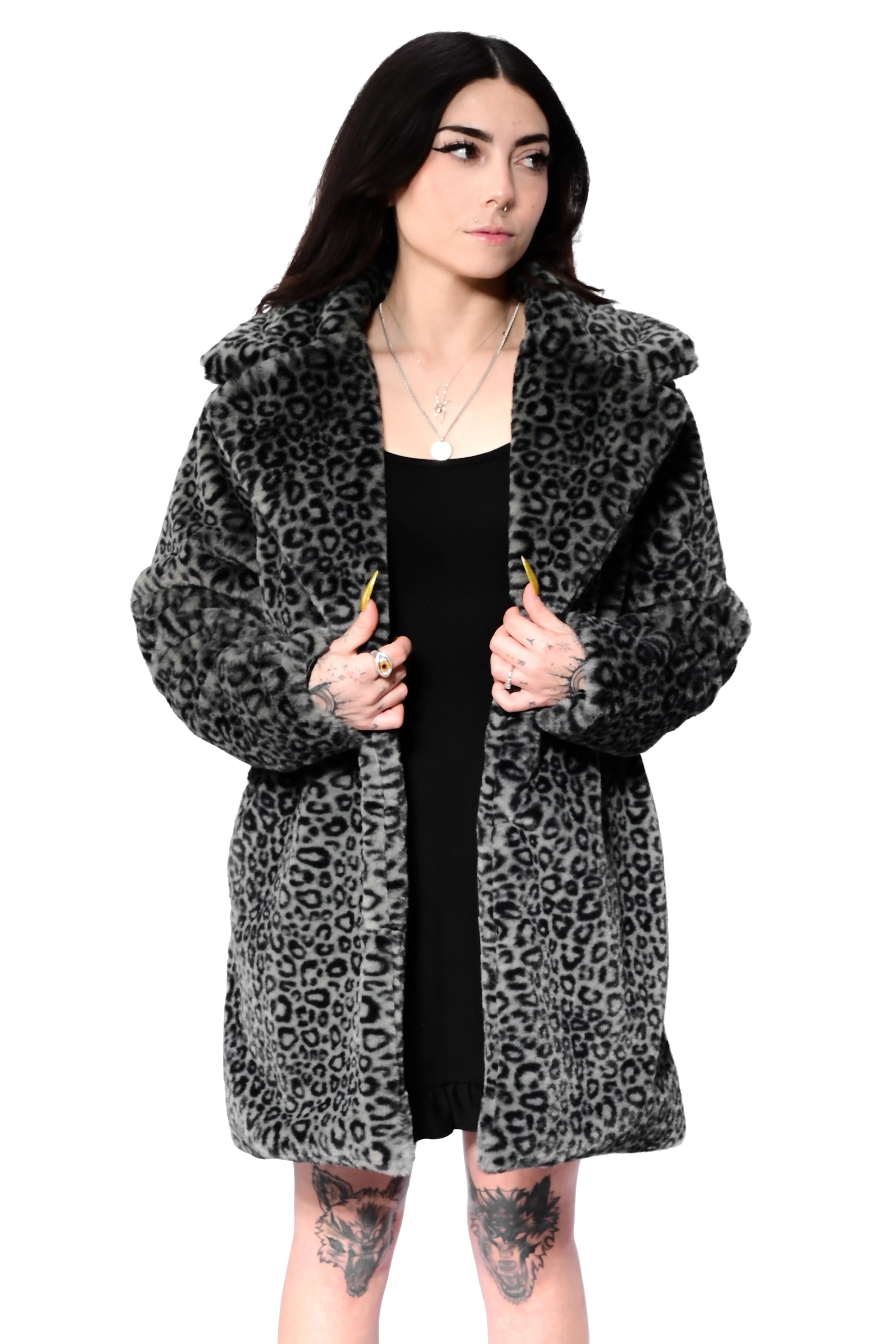 Charli Leopard Coat