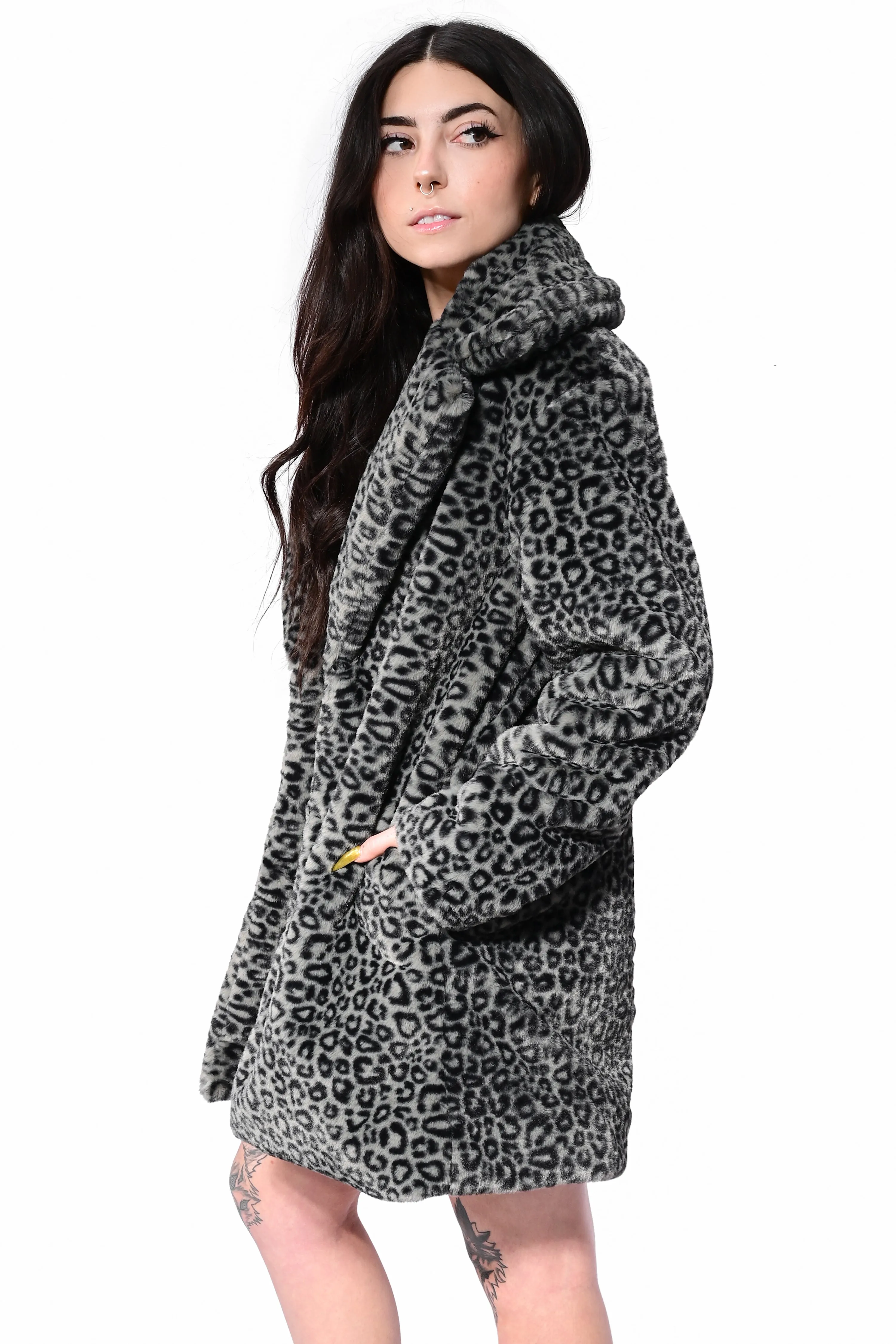 Charli Leopard Coat