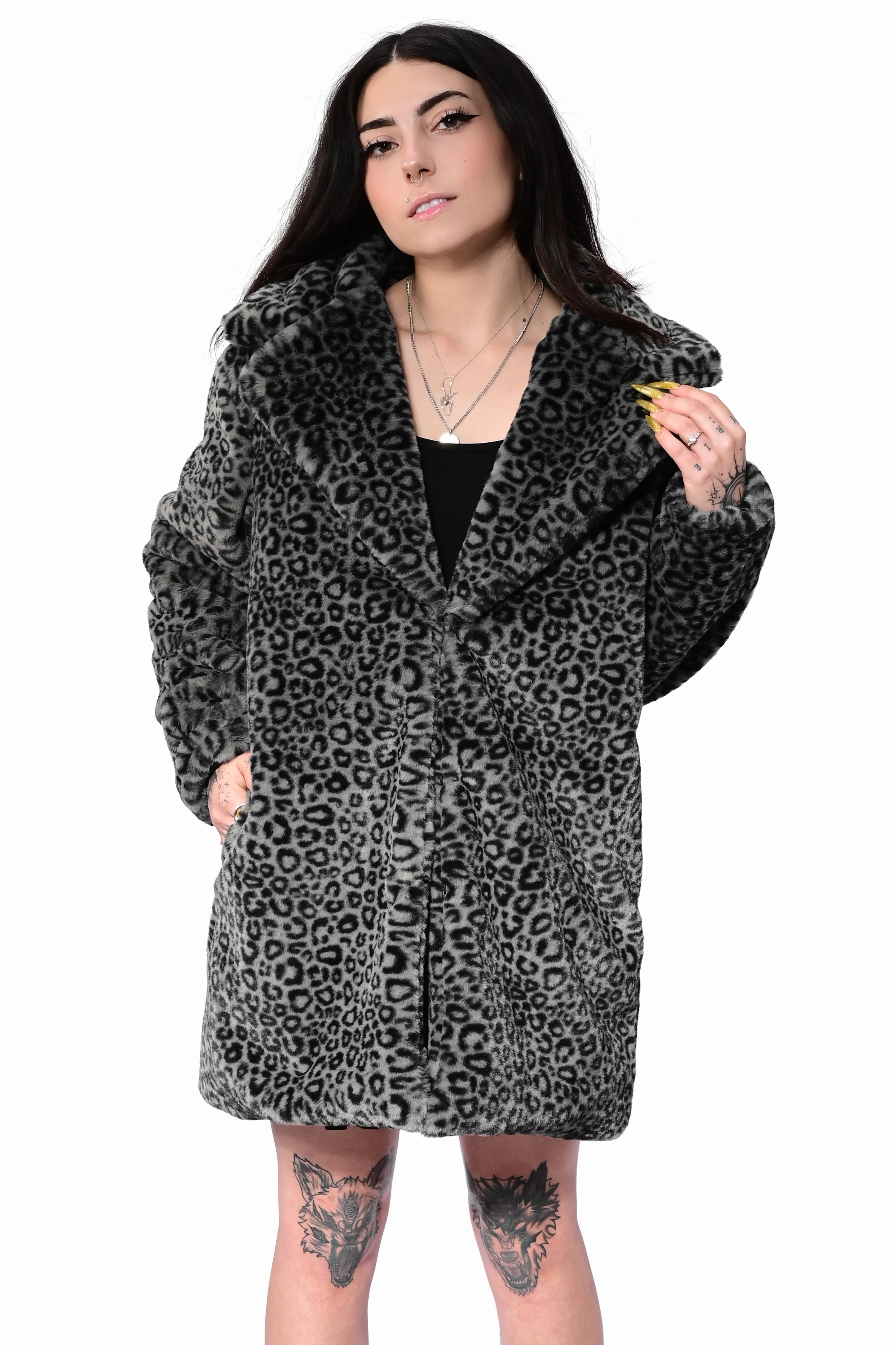 Charli Leopard Coat