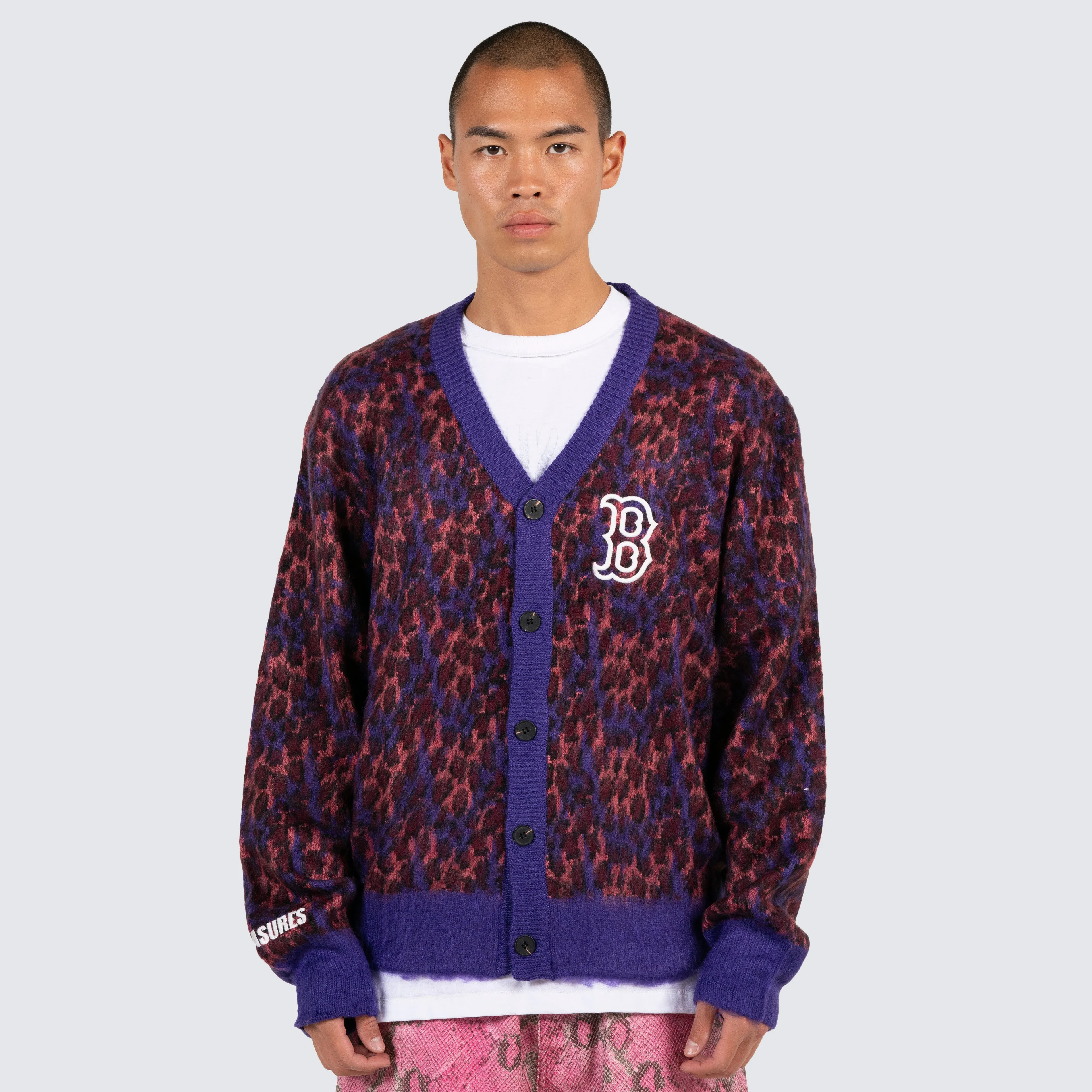 CHEETAH CARDIGAN - RED SOX