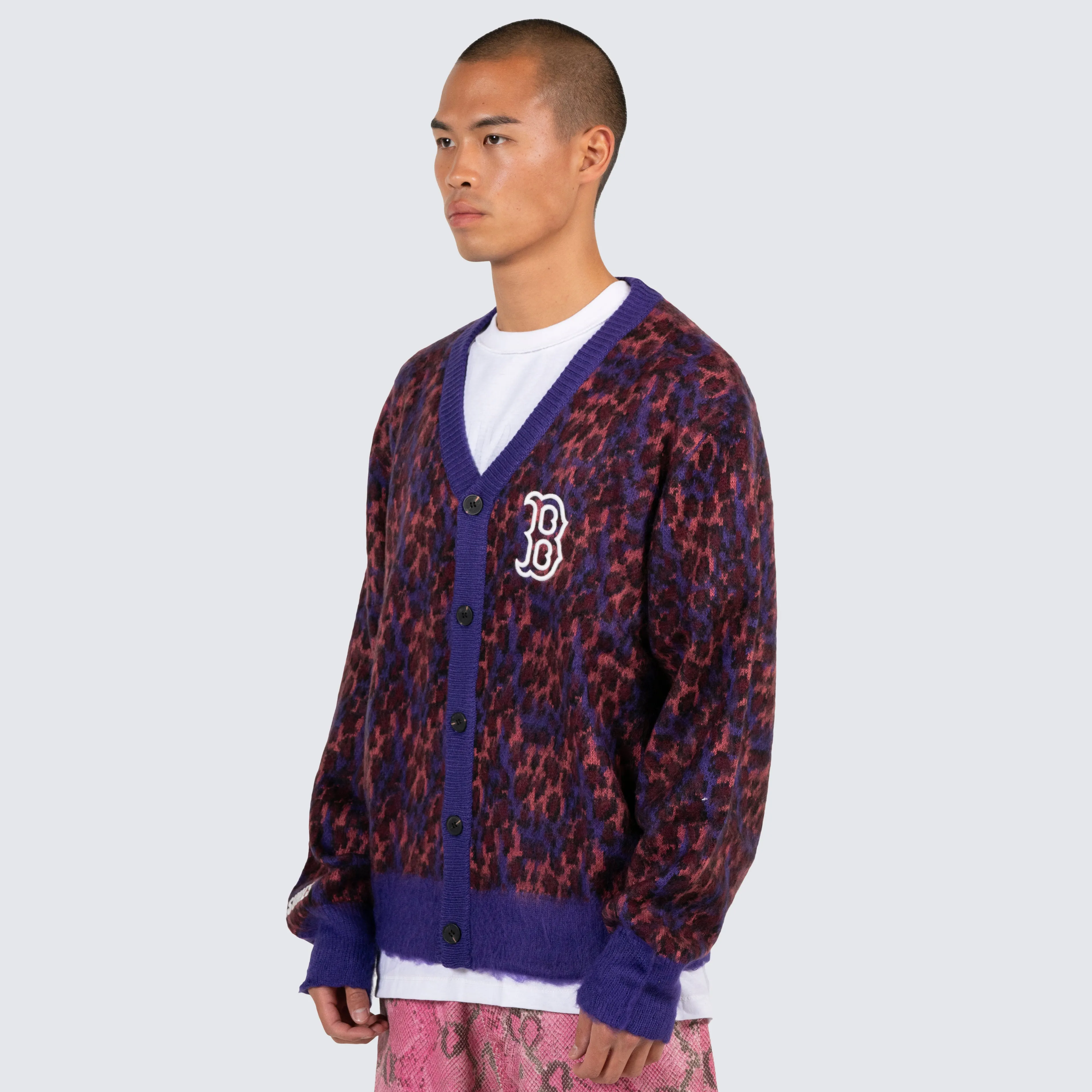 CHEETAH CARDIGAN - RED SOX