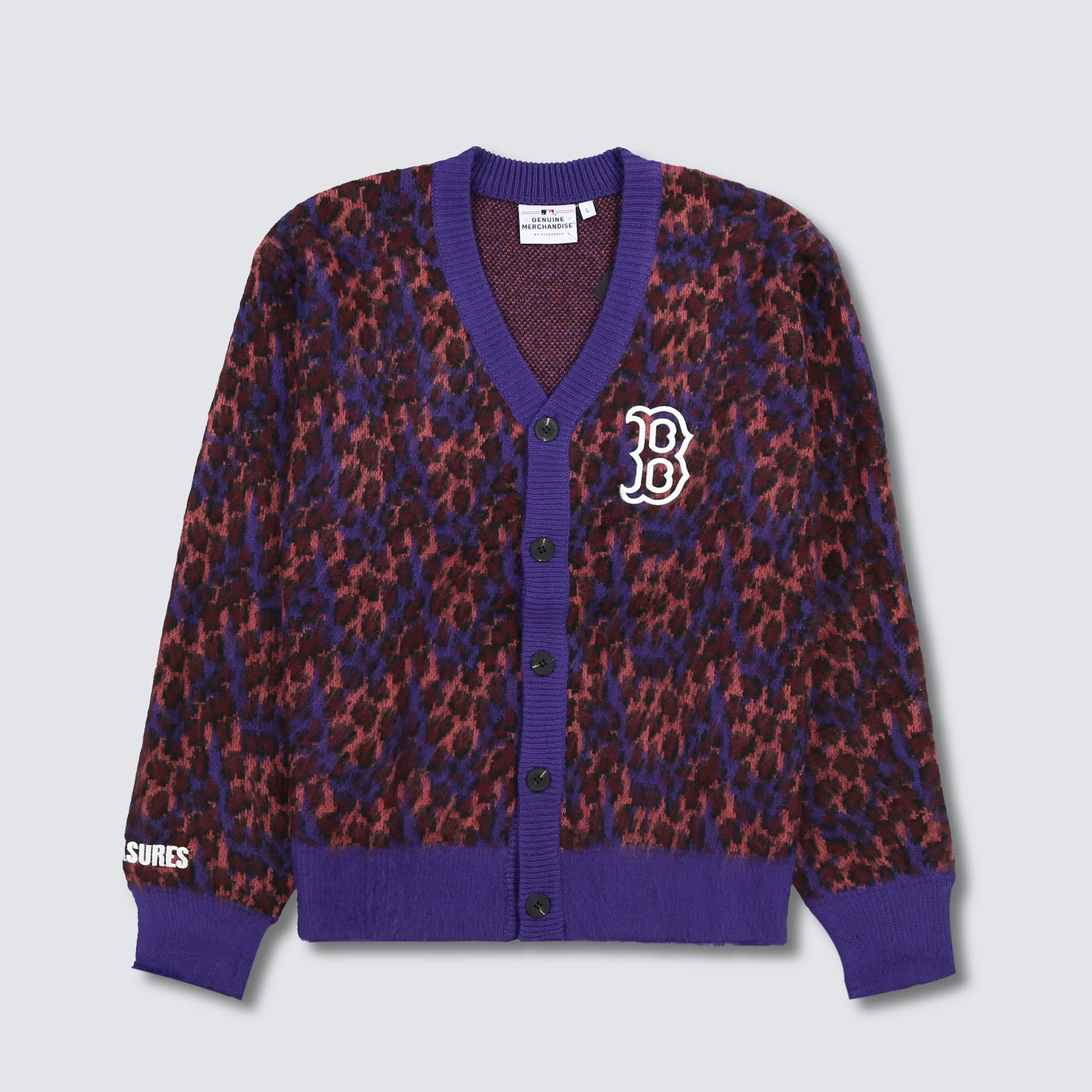 CHEETAH CARDIGAN - RED SOX