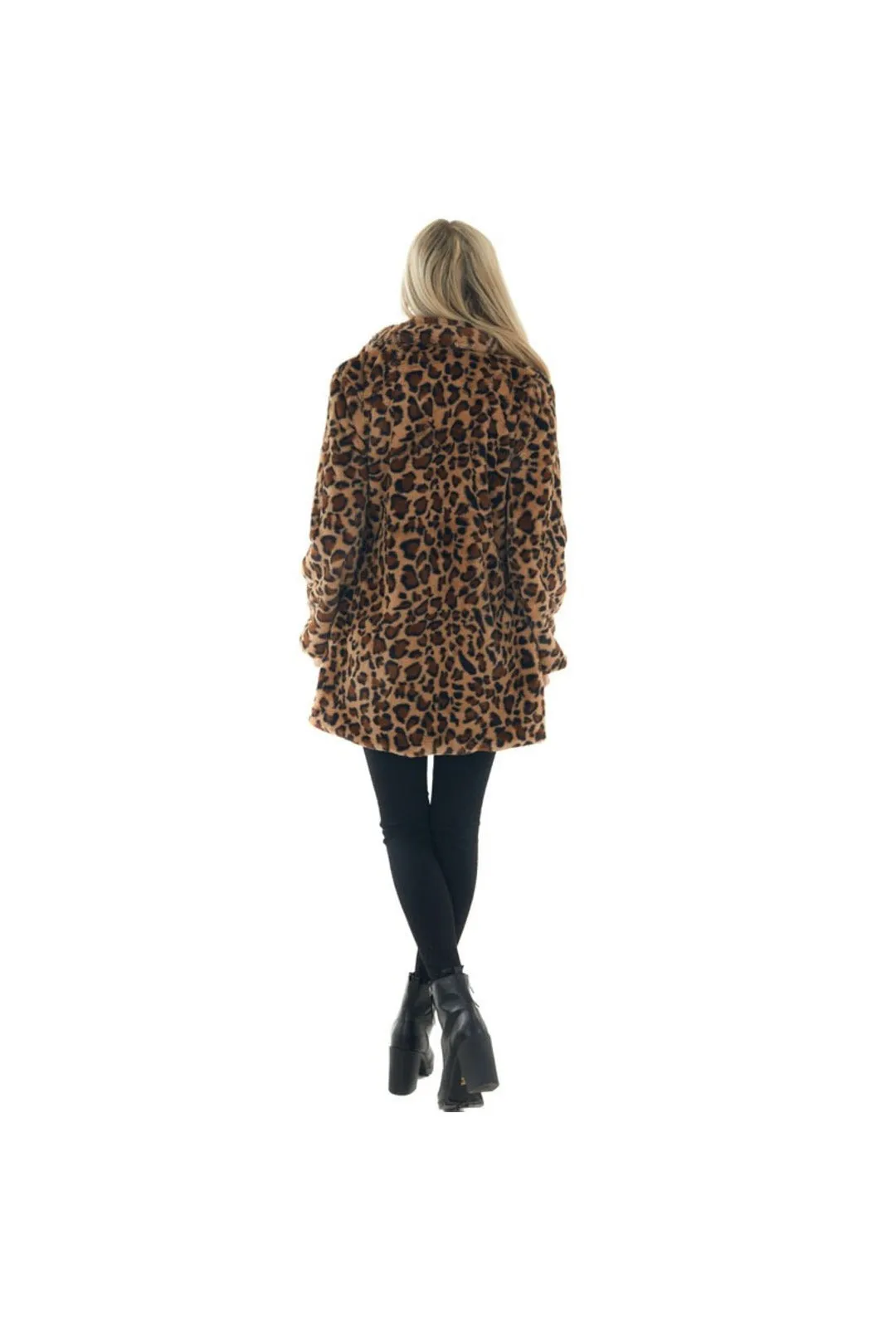 Cheetah Print Faux Fur Coat