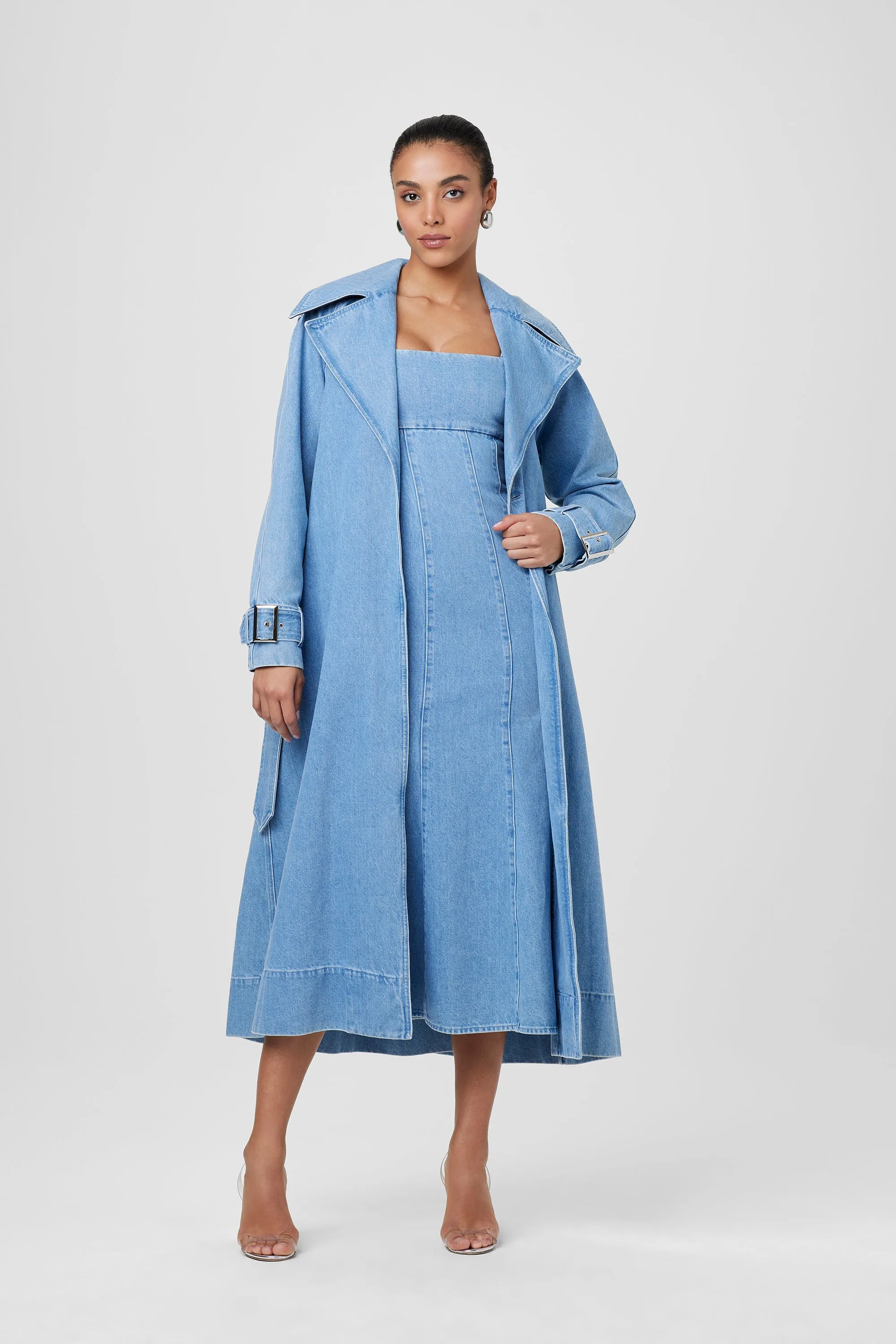 Chloe Denim Trench Jacket