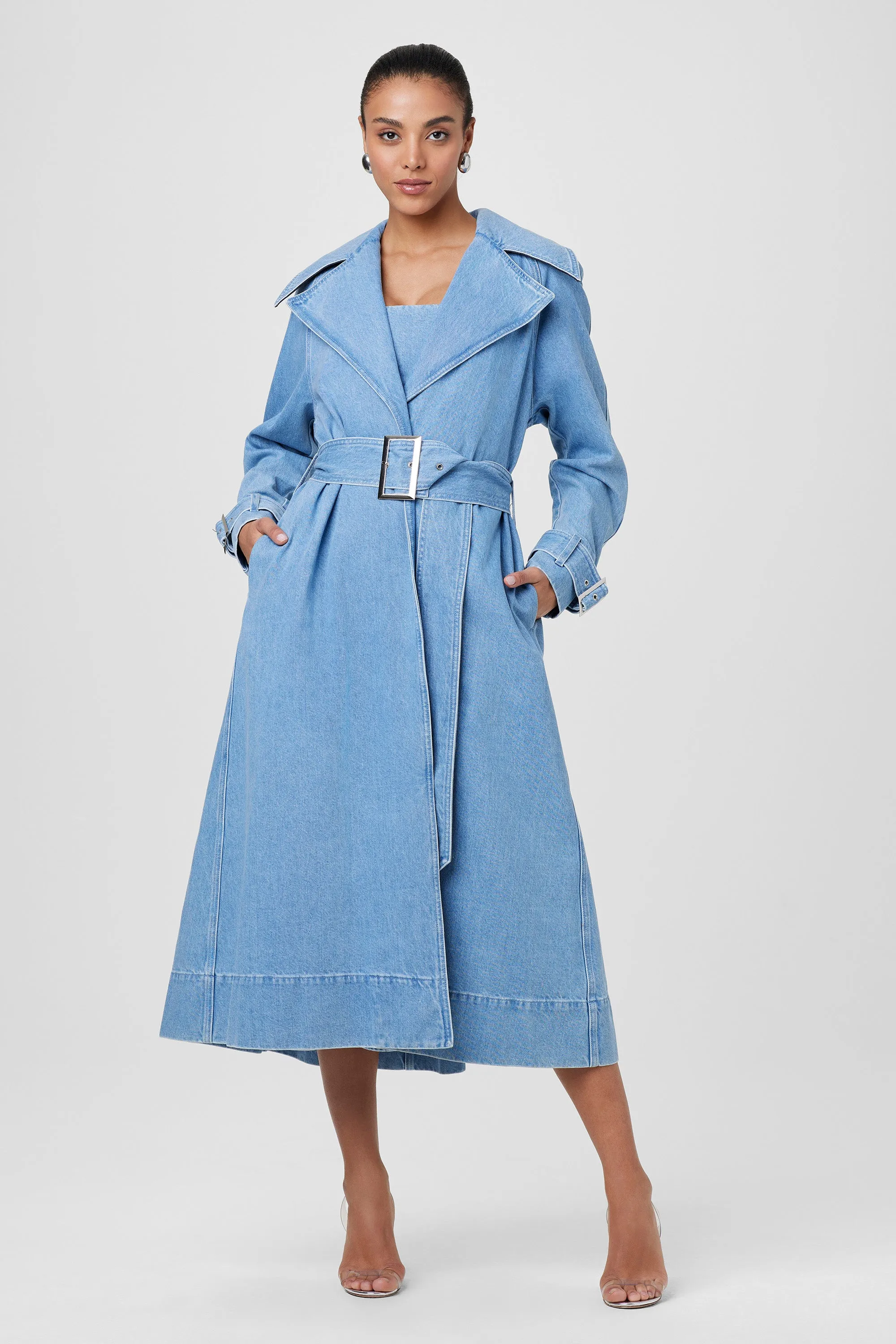 Chloe Denim Trench Jacket