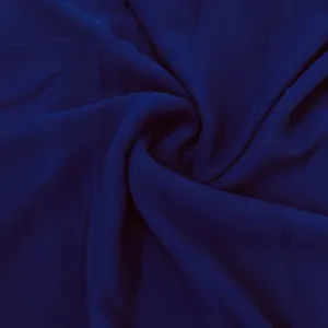 Classic Indigo Blue Solid Georgette Fabric