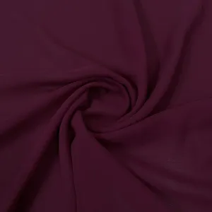 Classic Wine Solid Georgette Fabric