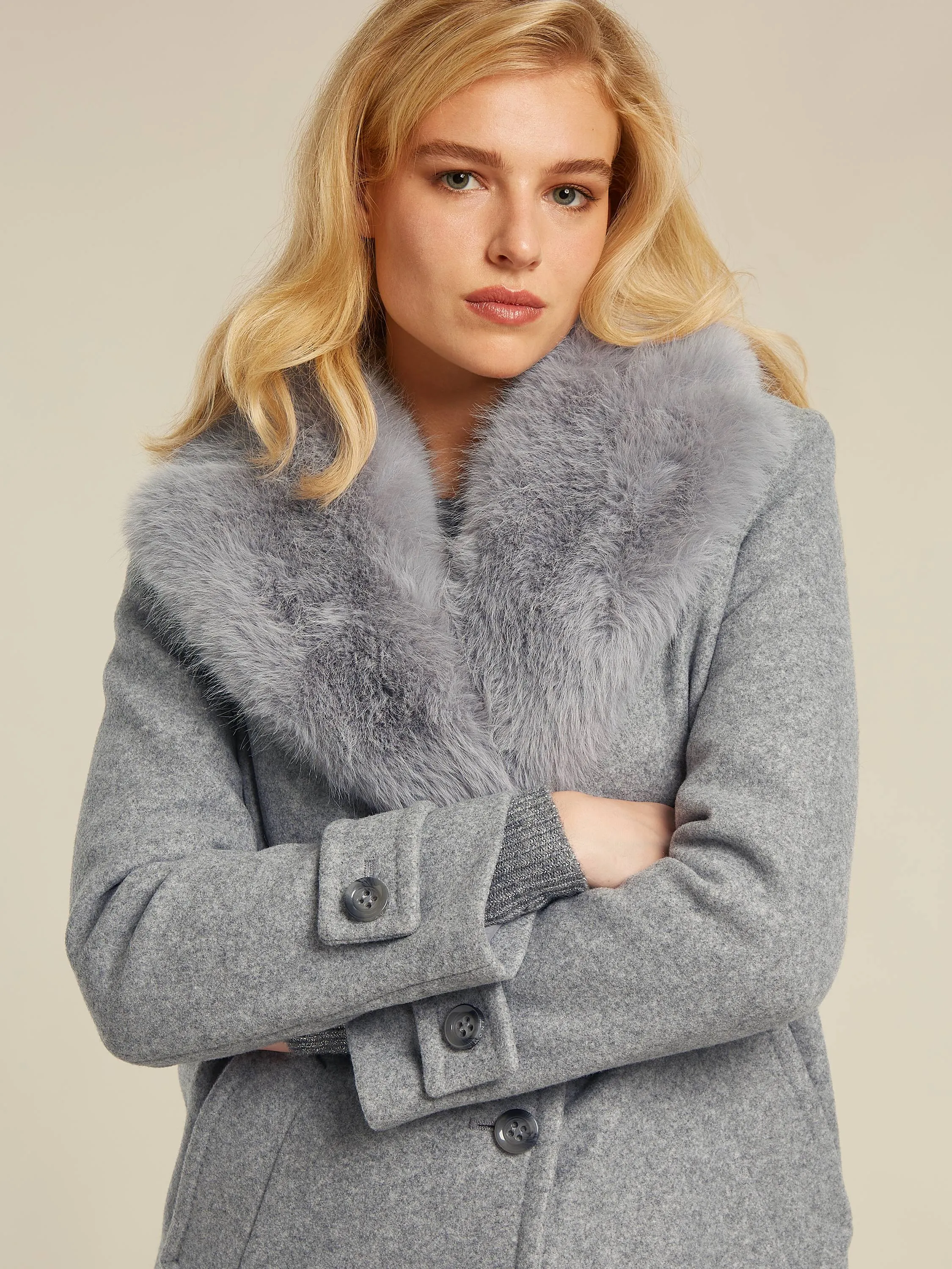 Constance coat - Grey heather