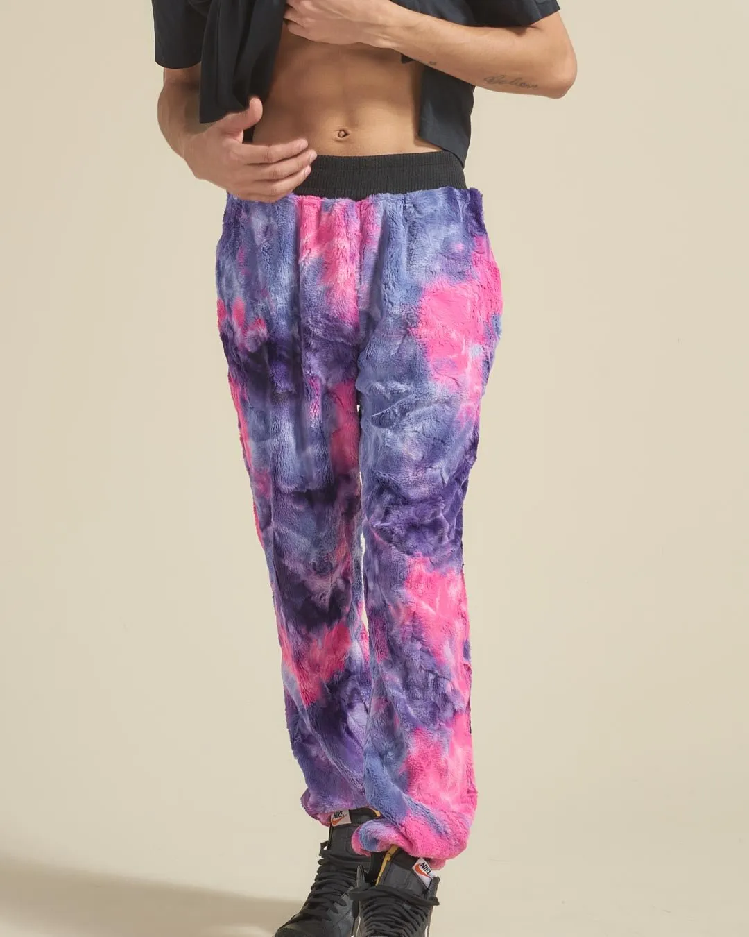 Cotton Candy Cat ULTRA SOFT Faux Fur Sweatpants | Men's