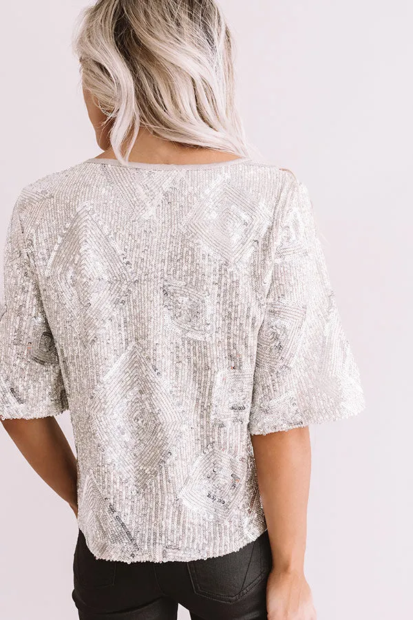 Countdown To Champagne Sequin Top