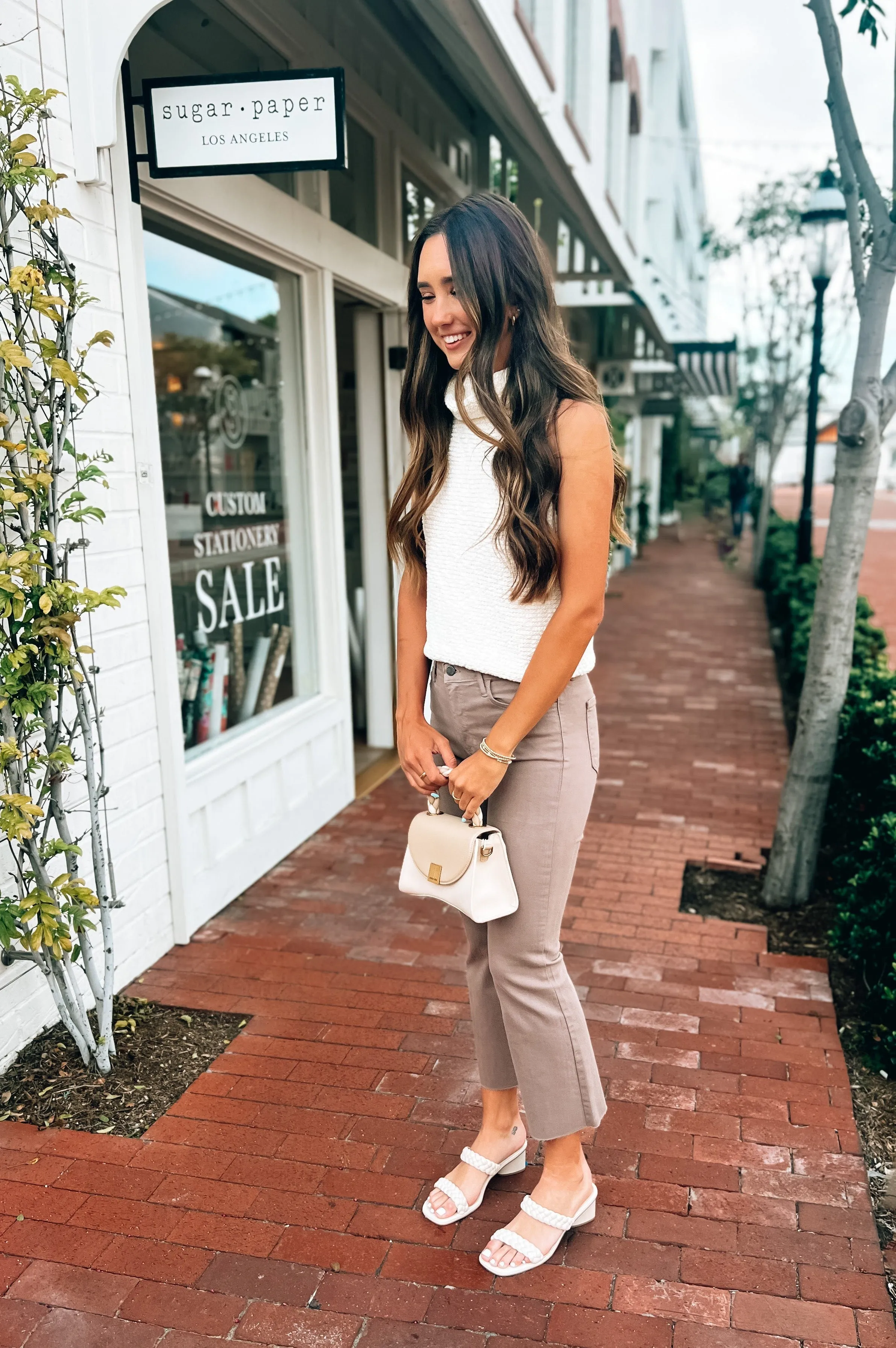 Dani Cropped Kick Flare Taupe