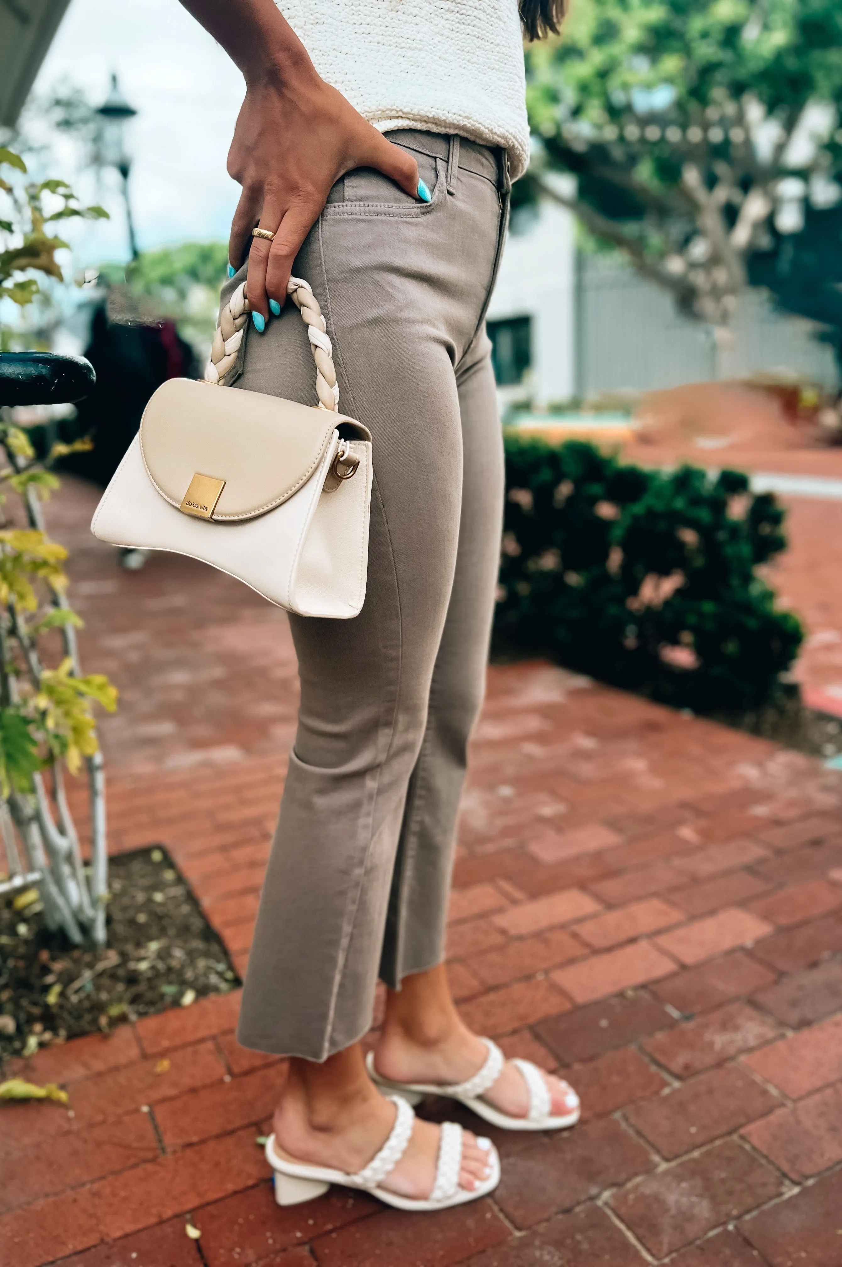 Dani Cropped Kick Flare Taupe