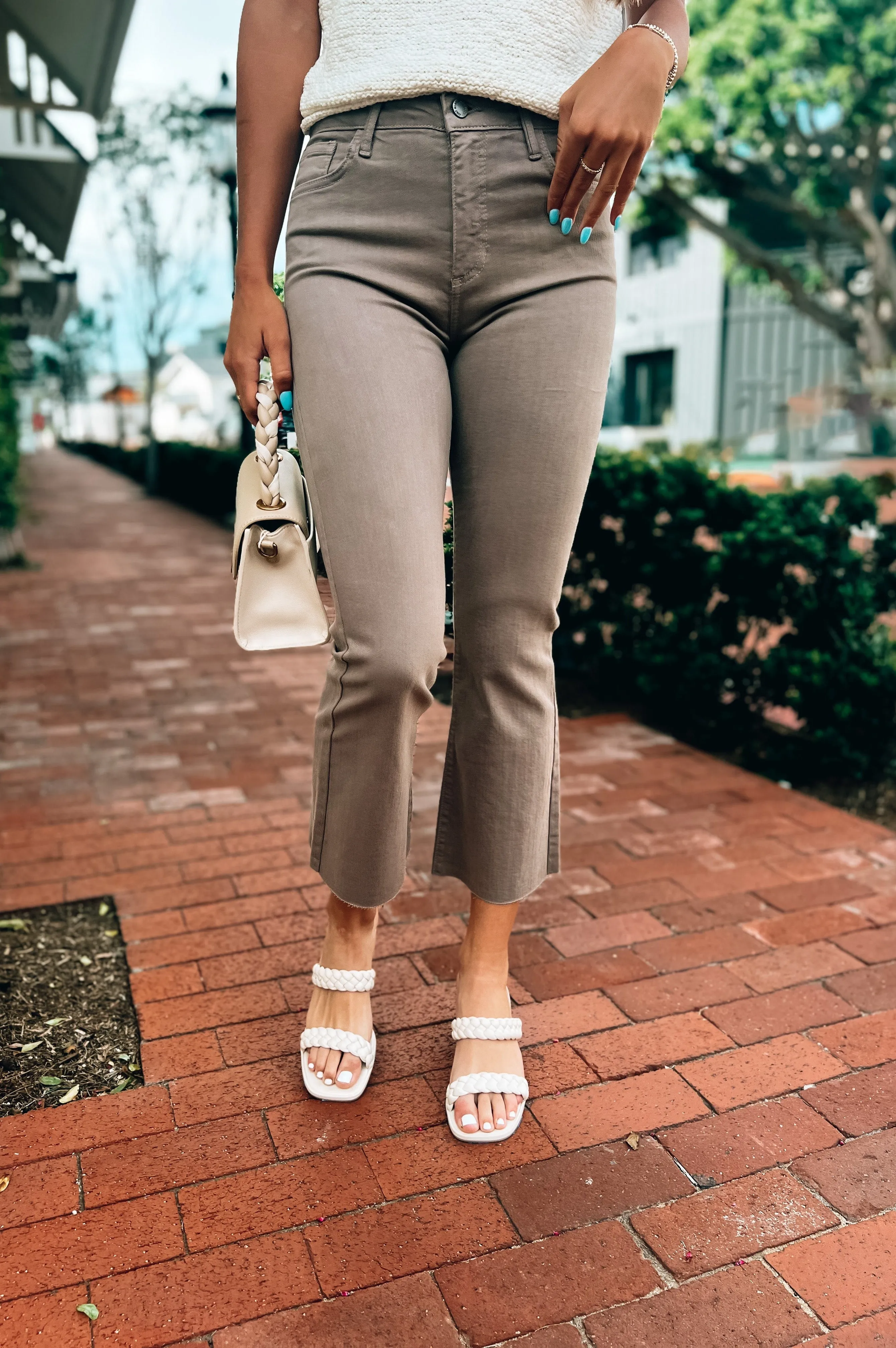 Dani Cropped Kick Flare Taupe