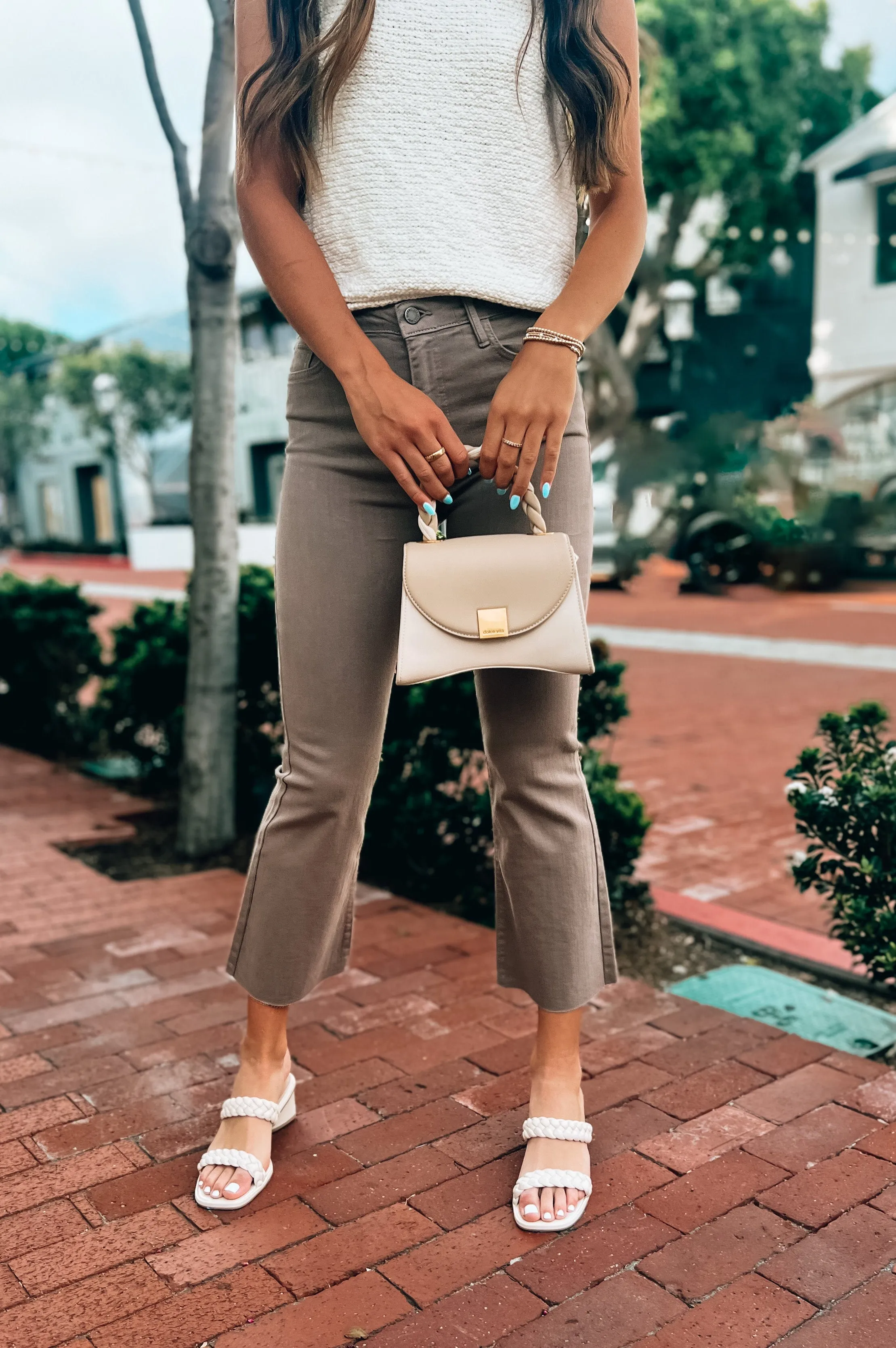 Dani Cropped Kick Flare Taupe