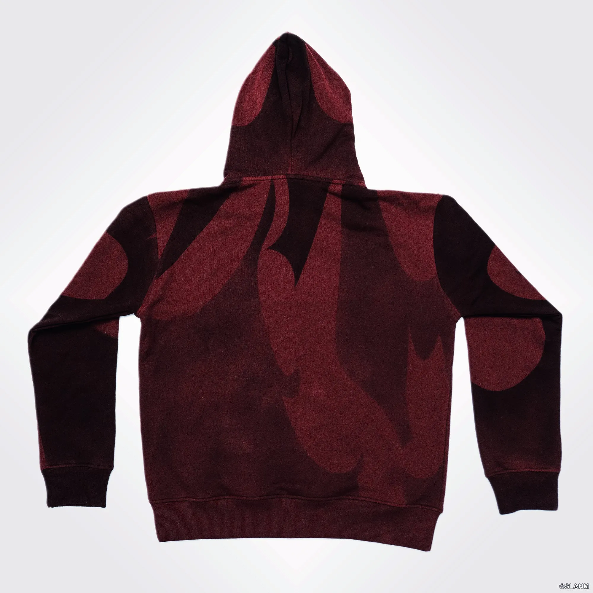 Dark Red Igris Silhouette Zip-Up Hoodie (Solo Leveling)