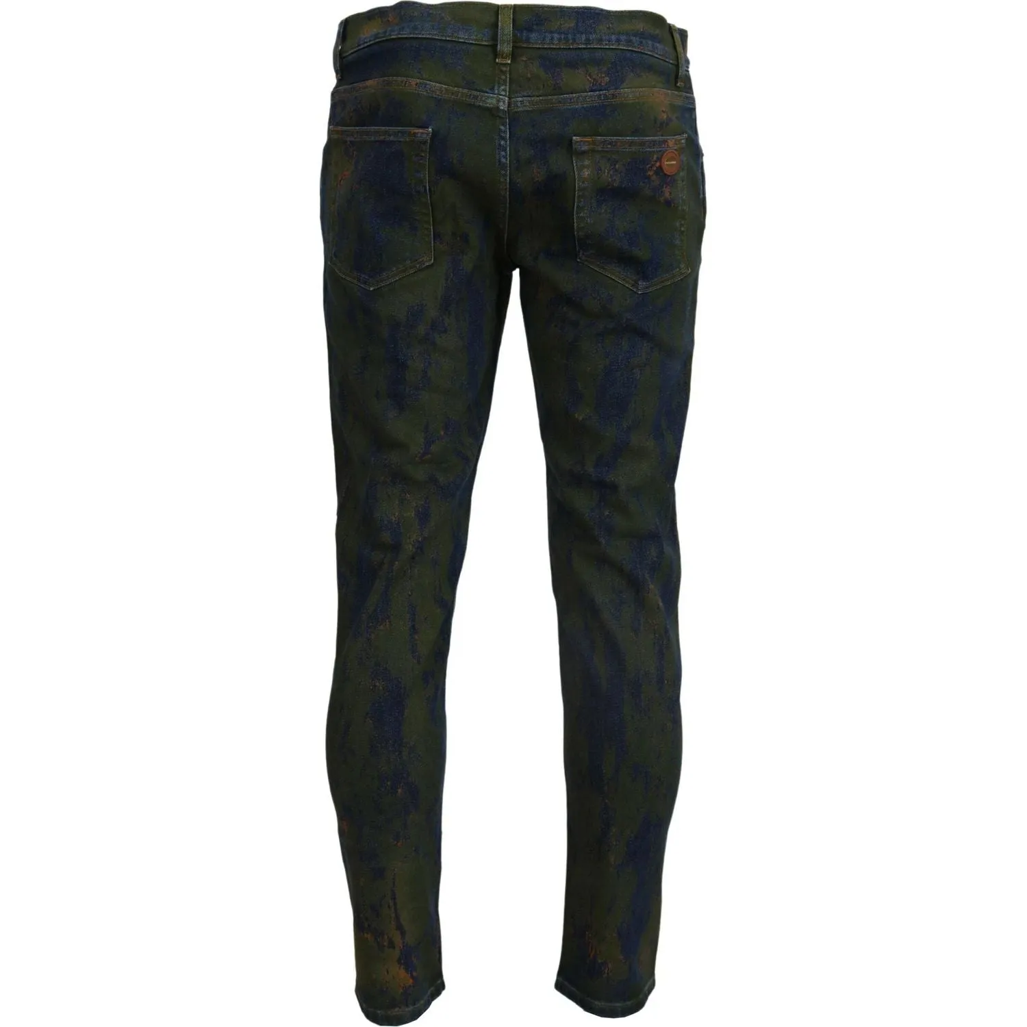 Dolce & Gabbana Chic Slim-Fit Denim Jeans in Green Wash