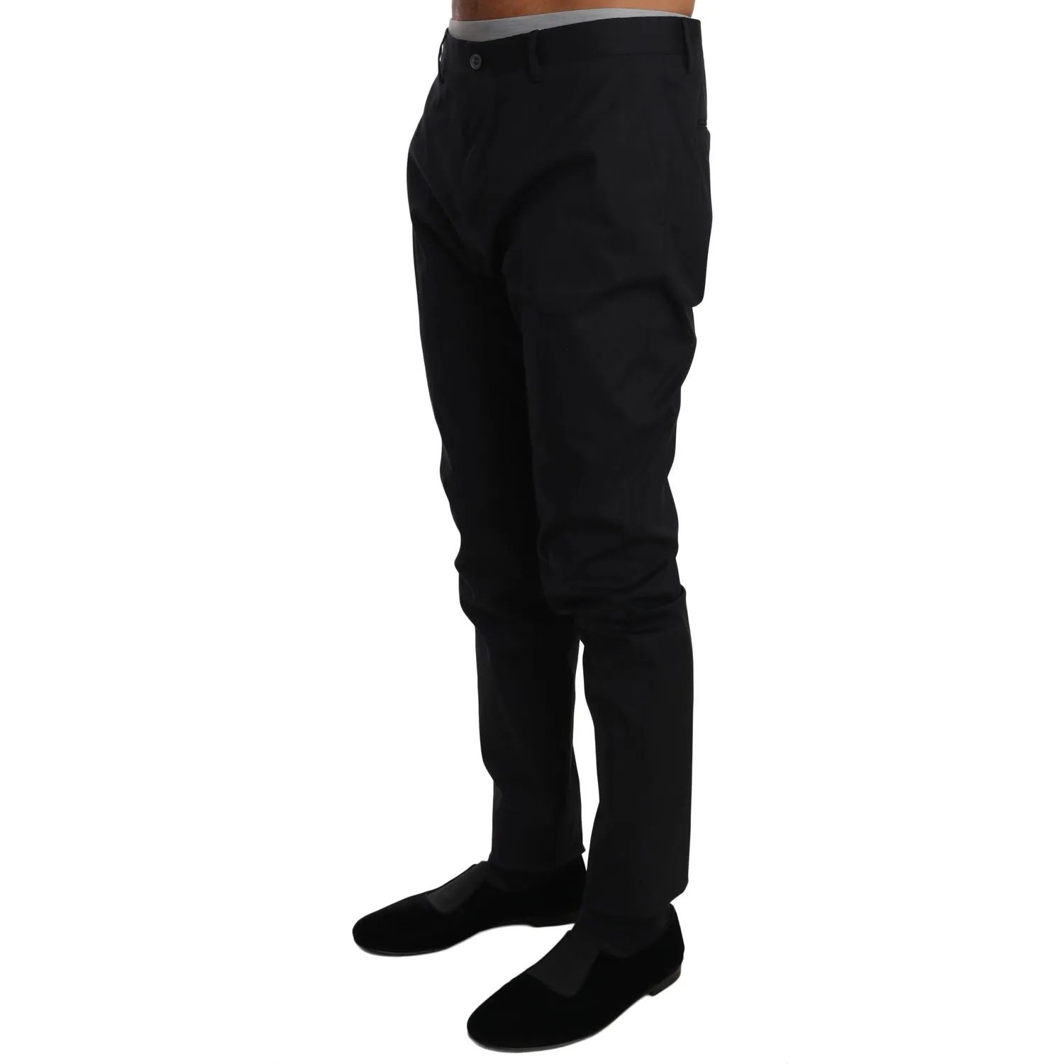 Dolce & Gabbana Elegant Black Formal Wool-Blend Trousers