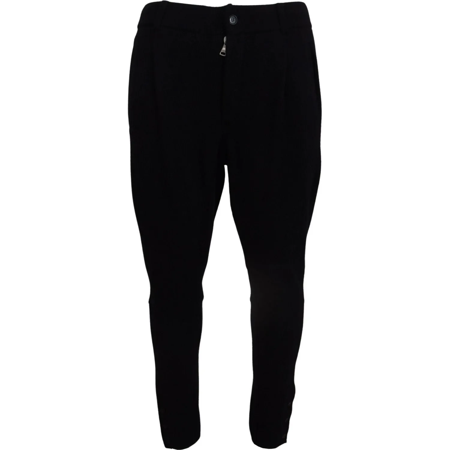 Dolce & Gabbana Elegant Black Tapered Wool Trousers