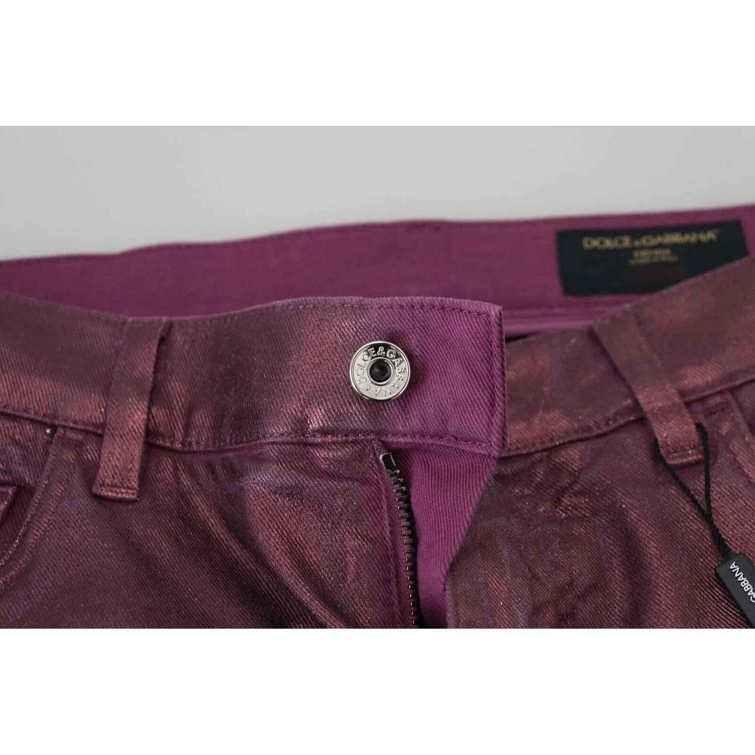 Dolce & Gabbana Elegant Magenta Cotton Trousers