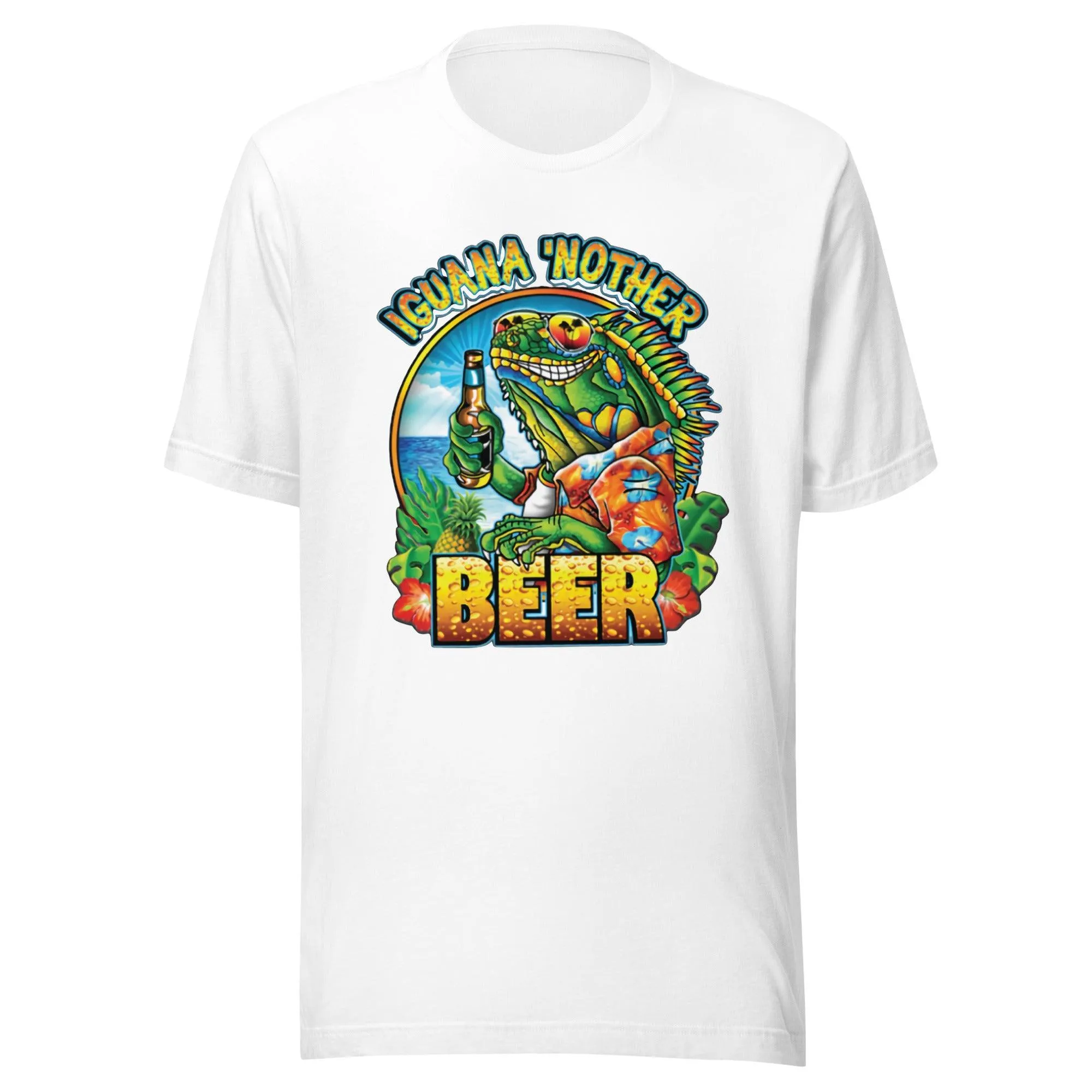 Drinking T-shirt Inguana 'Nother Beer Short Sleeve 100% Cotton Crew Neck Unisex Top