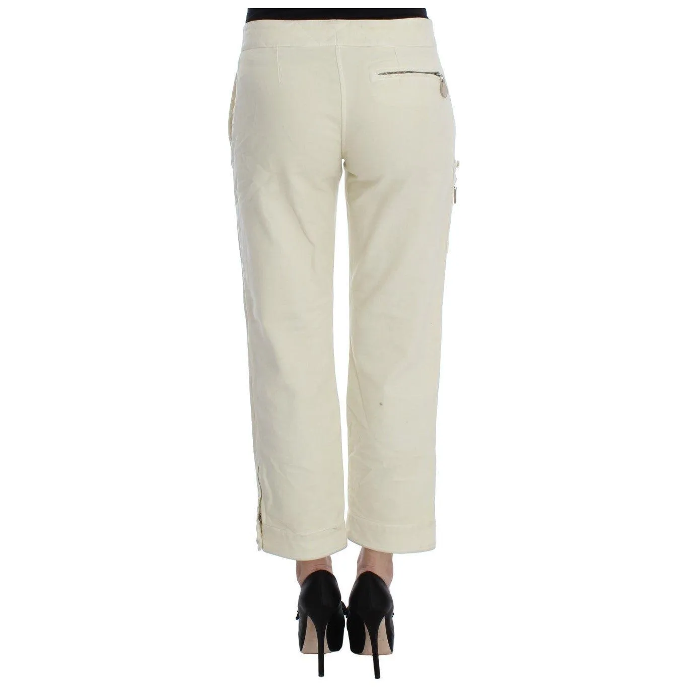 Ermanno Scervino Beige Capri Cropped Chic Pants