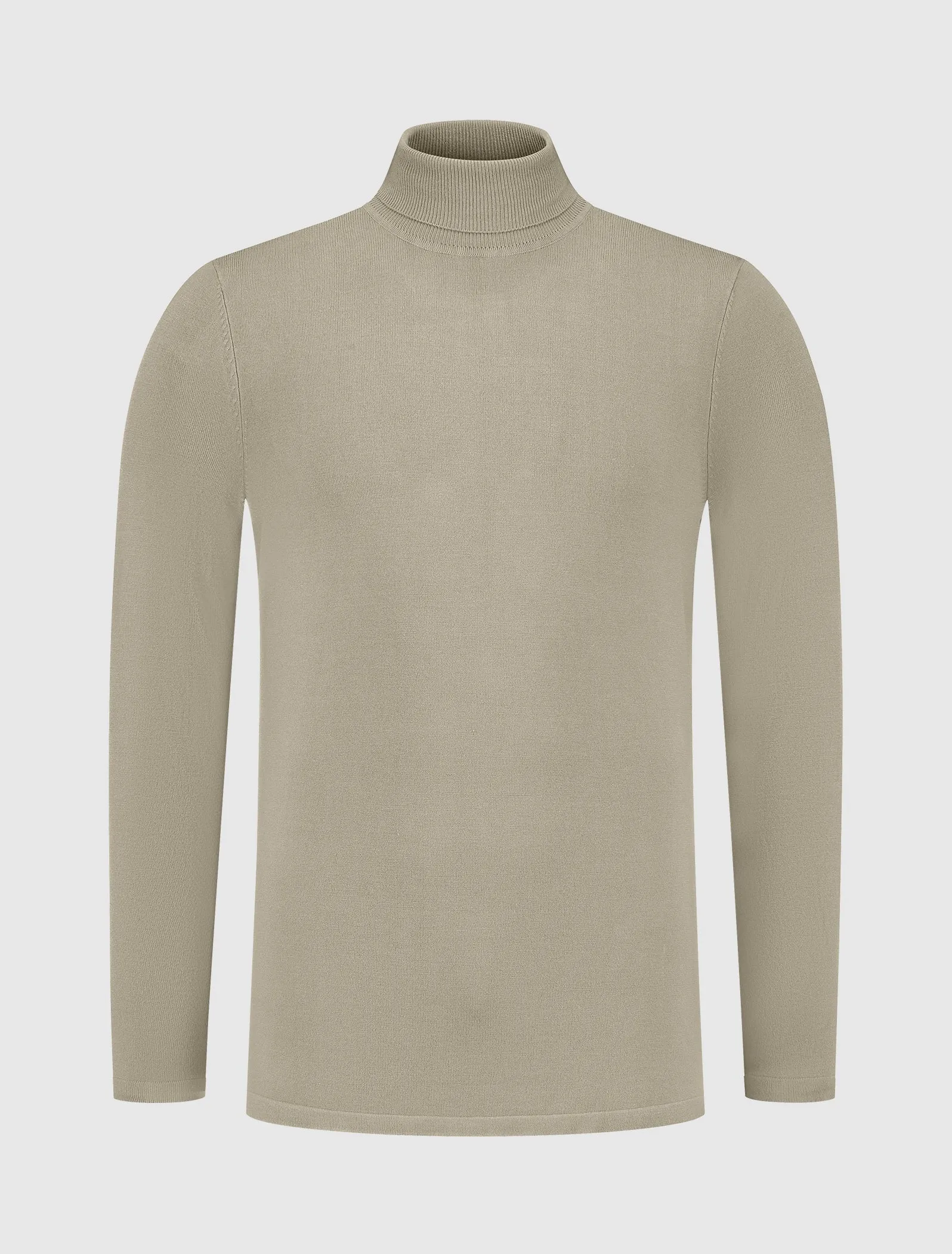 Essential Knitwear Turtleneck Sweater | Taupe