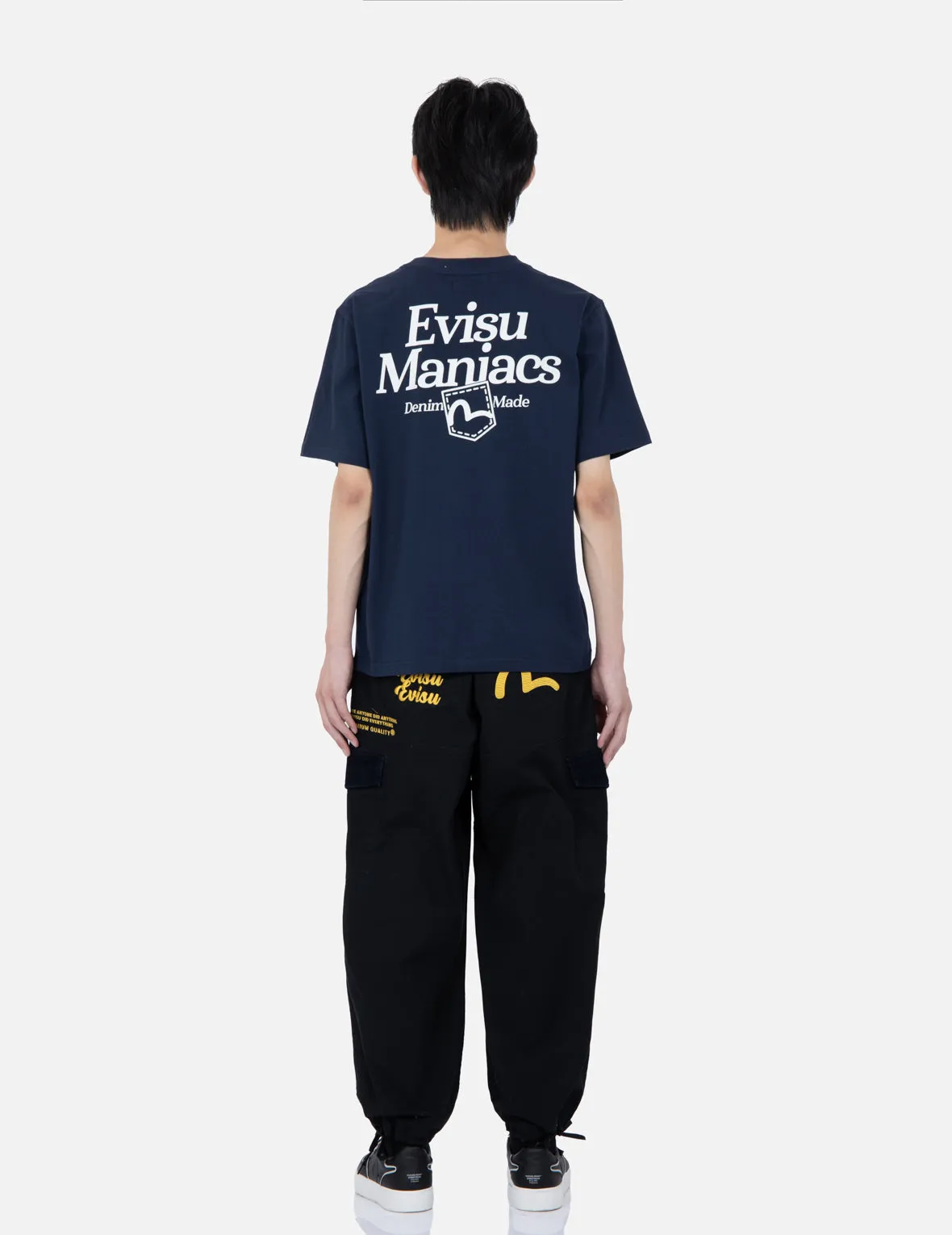 “EVISU Maniacs” Seagull Print T-Shirt