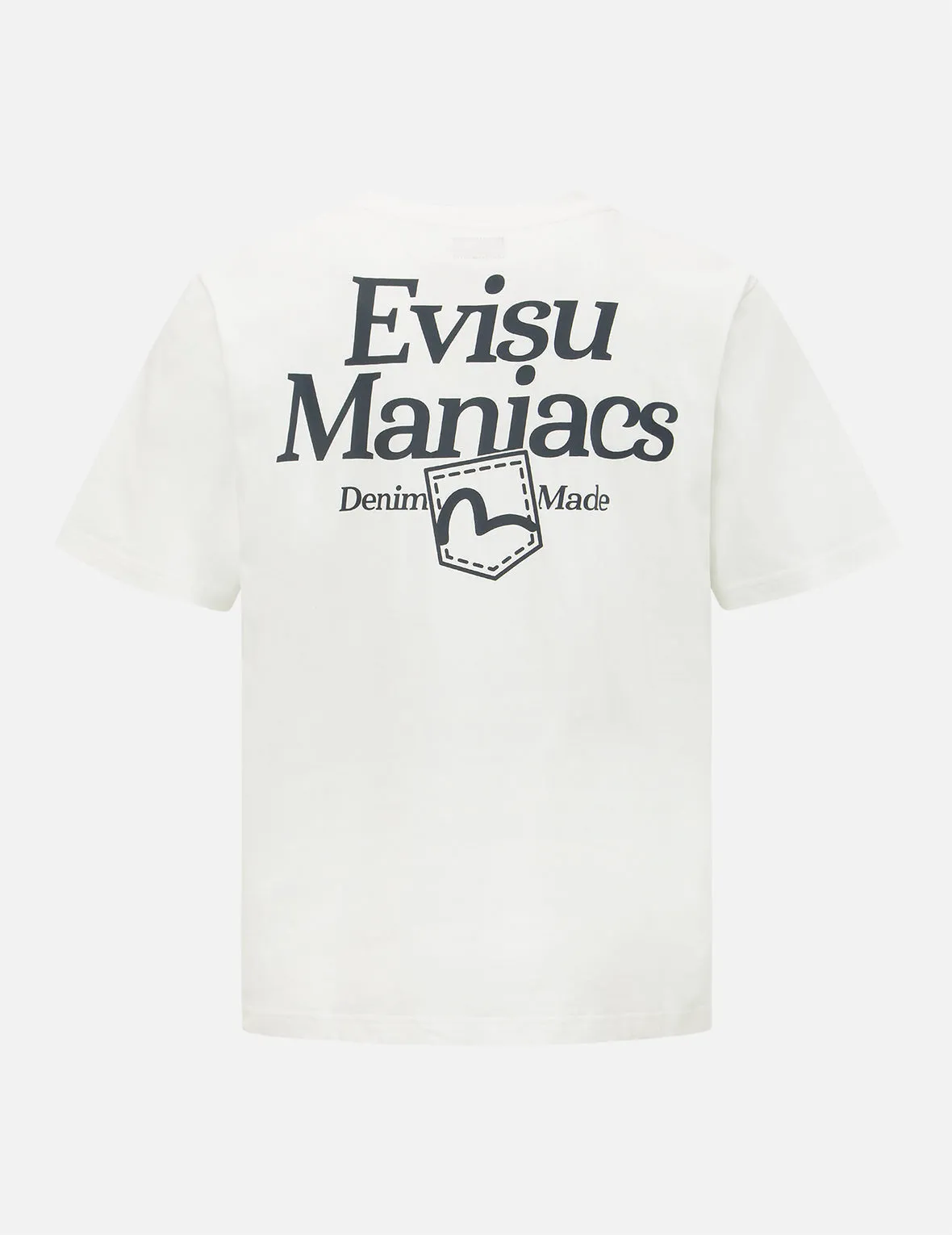 “EVISU Maniacs” Seagull Print T-Shirt