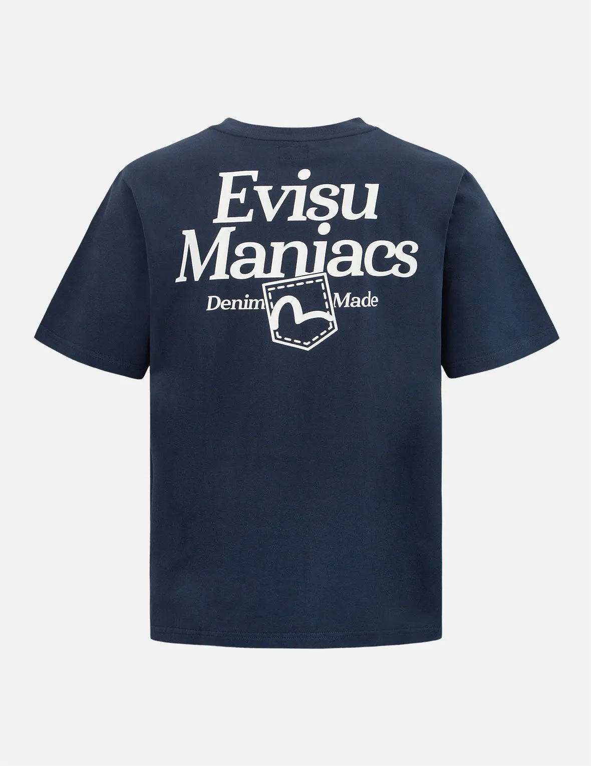 “EVISU Maniacs” Seagull Print T-Shirt