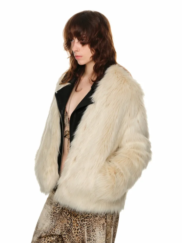 Faux Fox Fur Short Coat