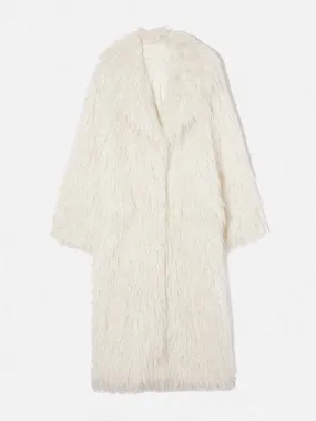 Faux-fur maxi coat