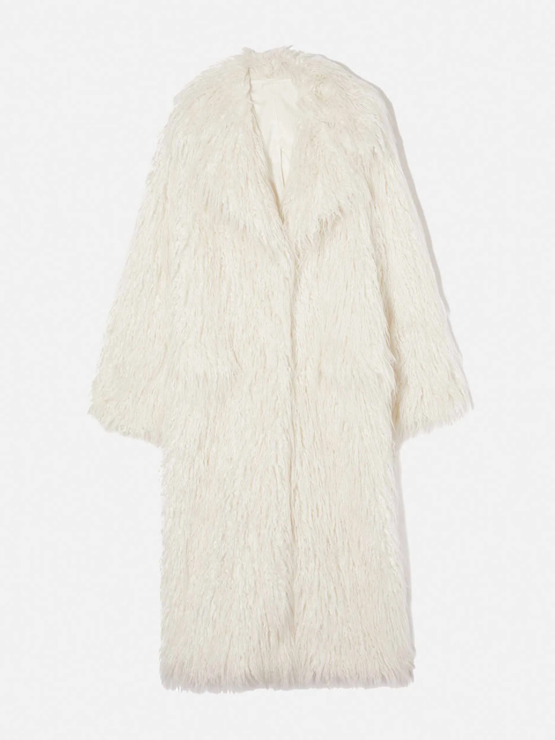 Faux-fur maxi coat