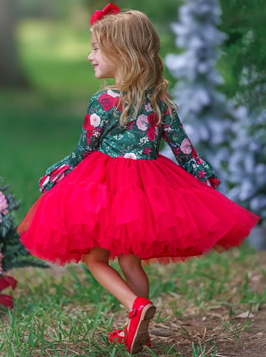 Florals For The Holidays Tutu Dress