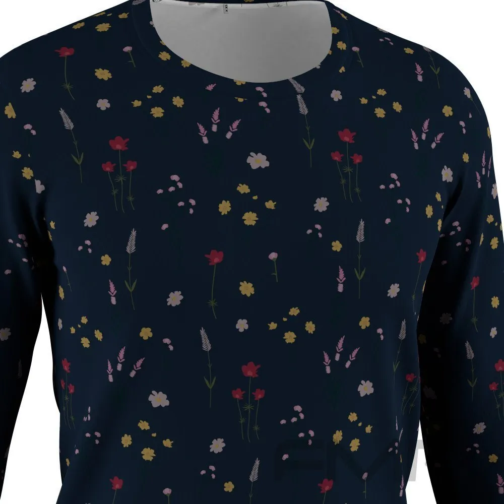 FMR Men's Floral Print Long Sleeve Shirt