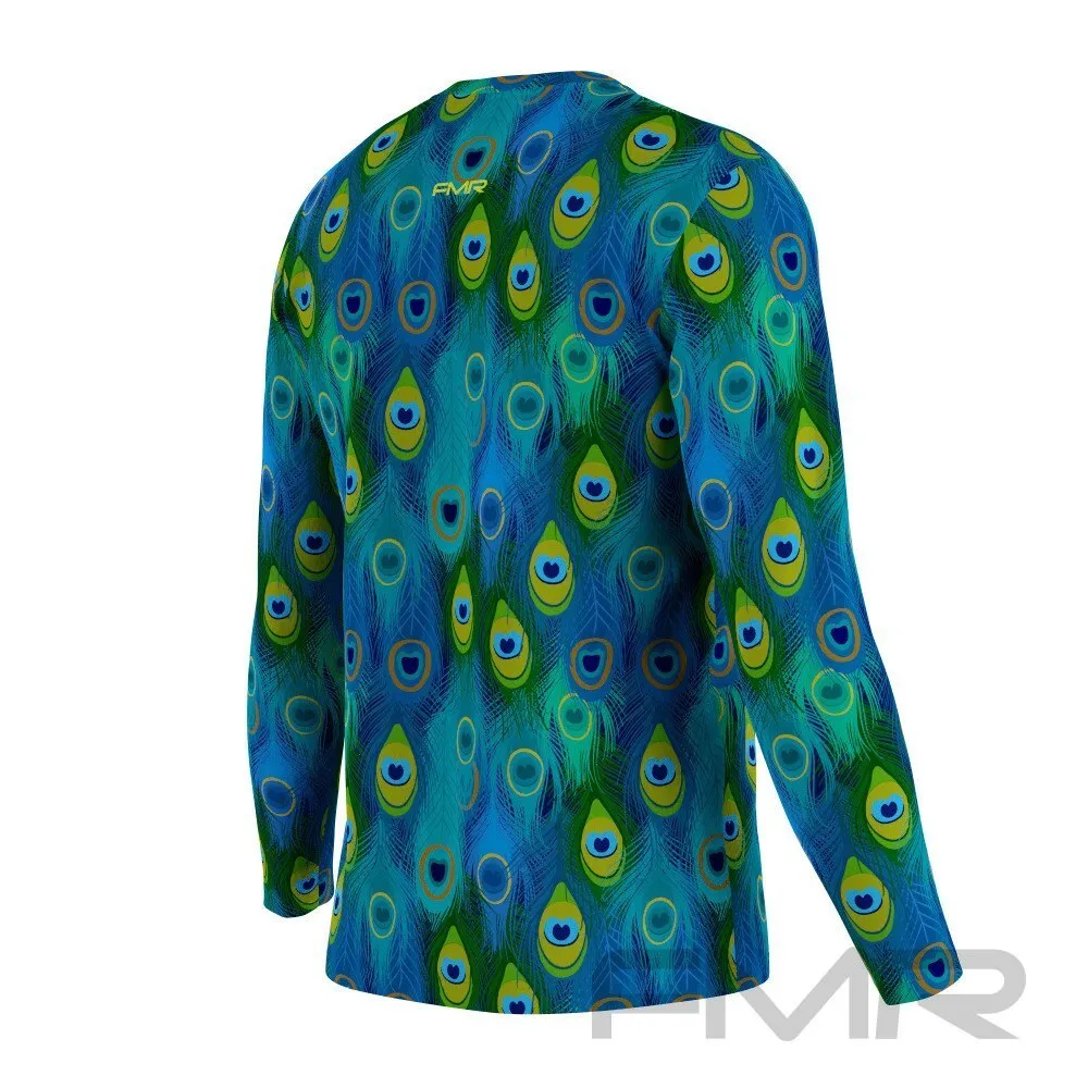 FMR Men's Peacock Print Long Sleeve Shirt