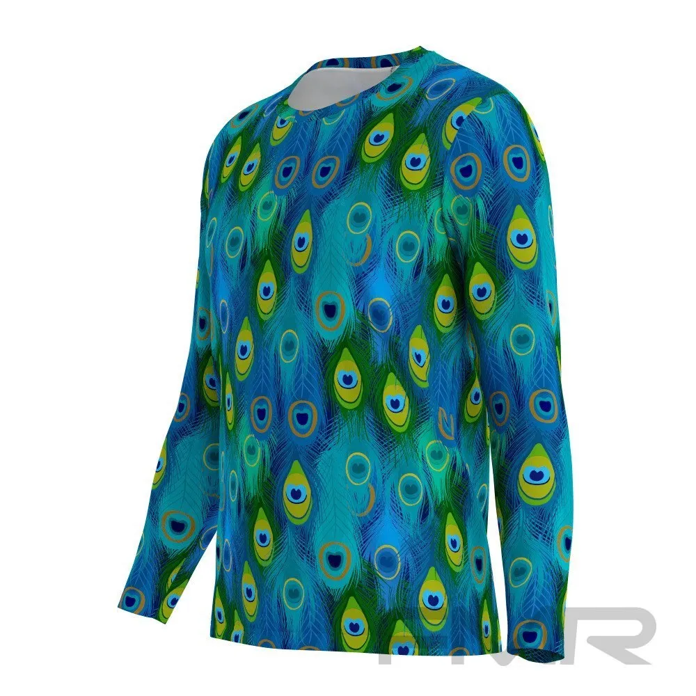 FMR Men's Peacock Print Long Sleeve Shirt