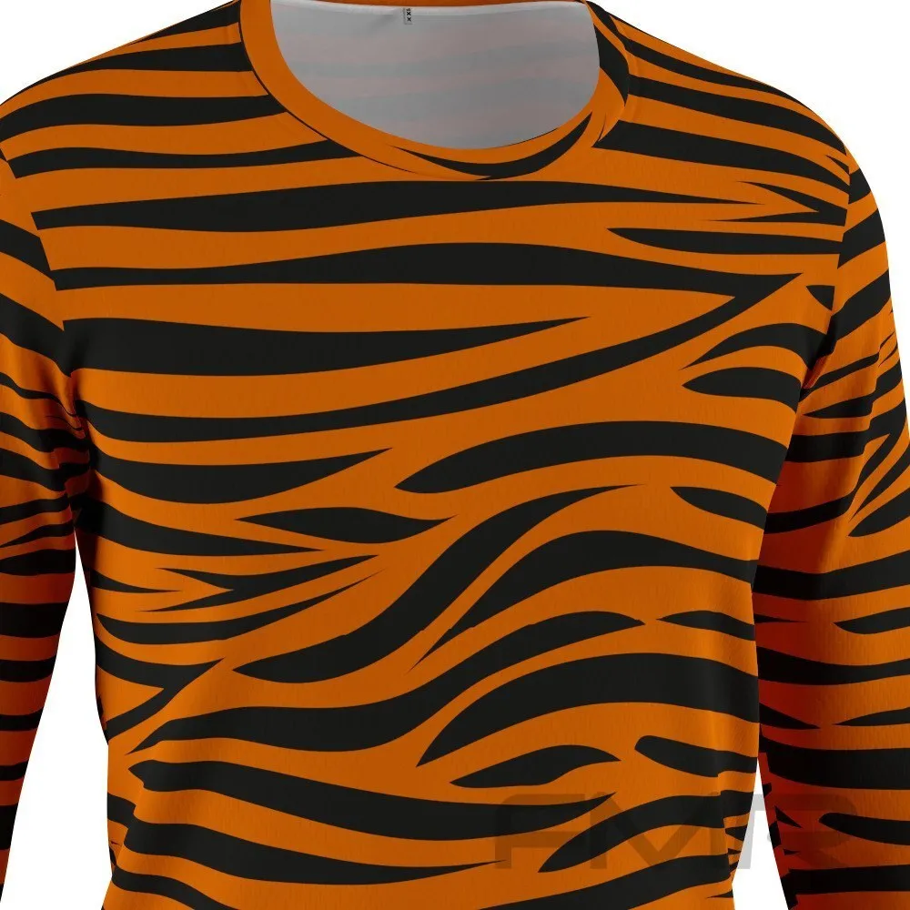 FMR Men's Tiger Print Long Sleeve Shirt