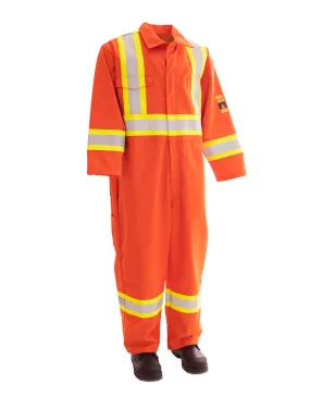 Forcefield FR Treated 100% Cotton Orange Coverall with Reflective Tape 024-FRCOR-