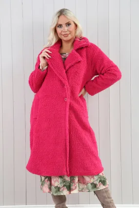 Fuchsia Teddy Coat