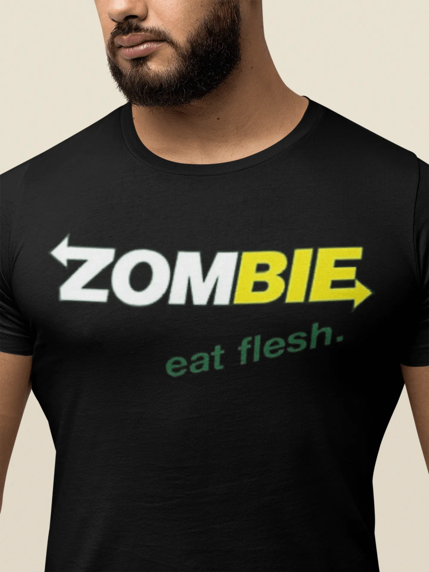 Funny Logo T-shirt Zombie Eat Fresh Short Sleeve Ultra Soft Cotton Crew Neck Unisex Top