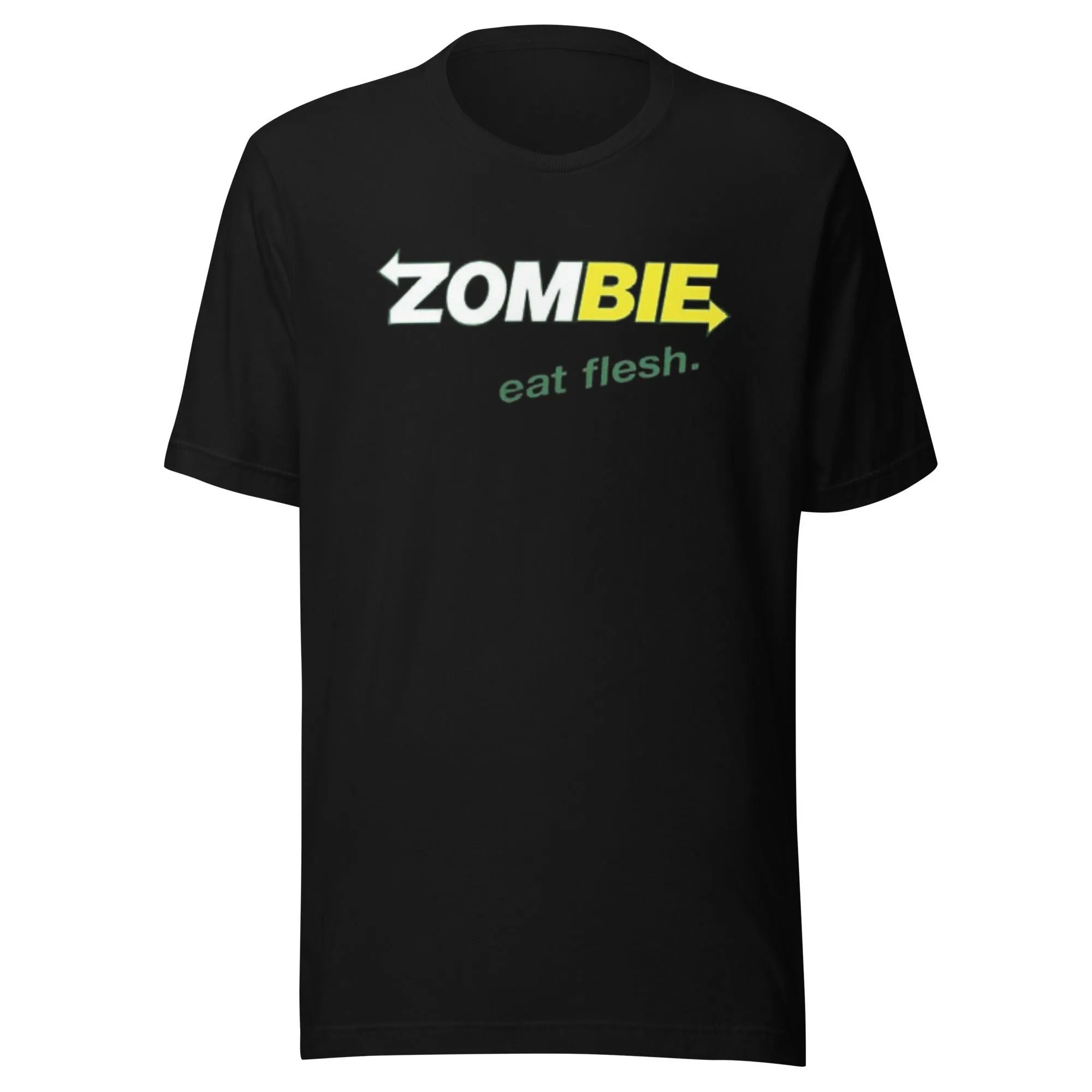 Funny Logo T-shirt Zombie Eat Fresh Short Sleeve Ultra Soft Cotton Crew Neck Unisex Top