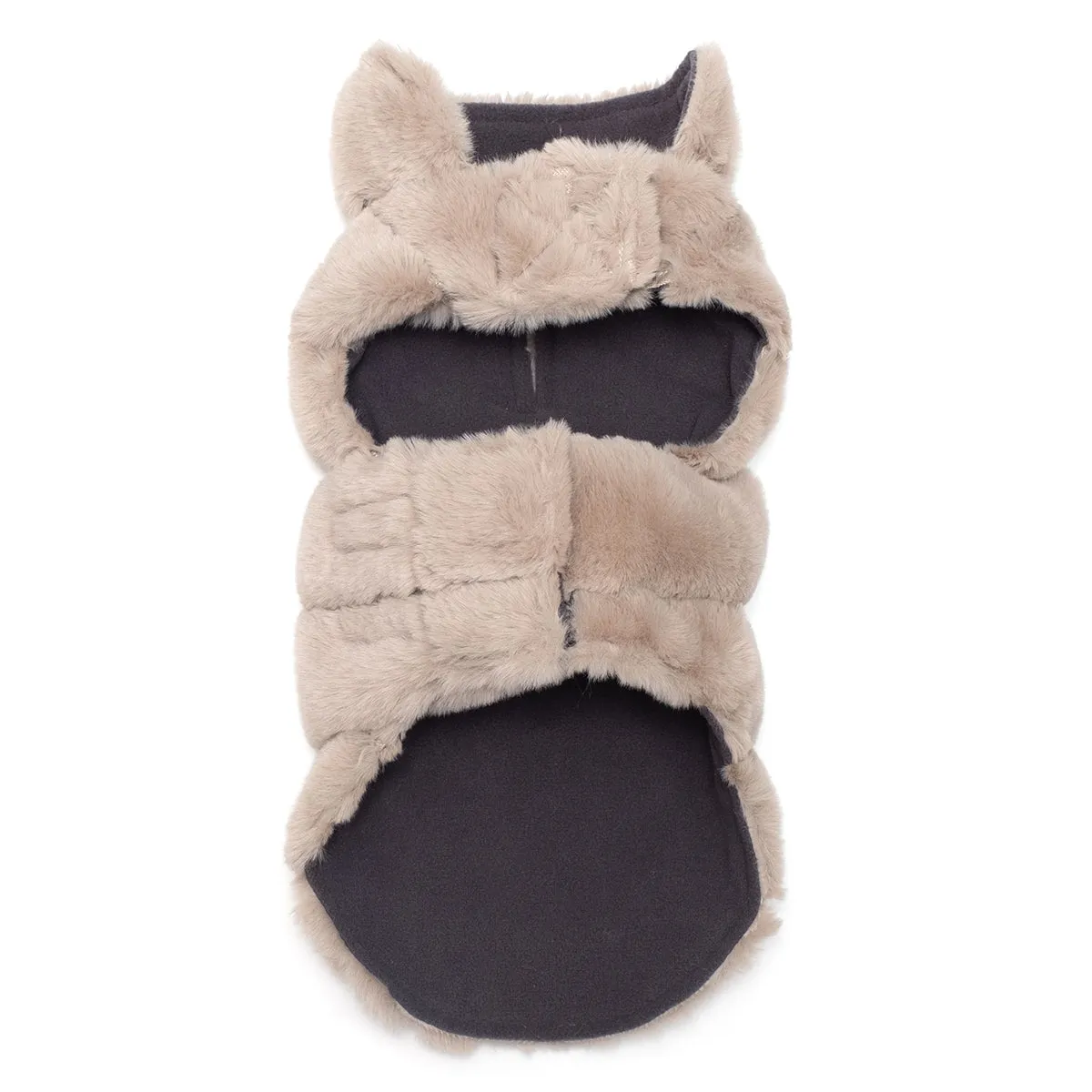 Fur Dog Coat Beige