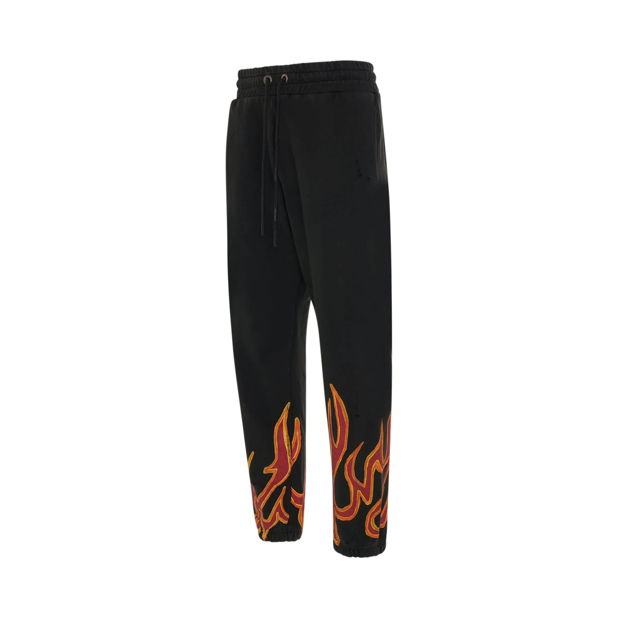 GD Graffiti Flames Sweatpants in Black/Red