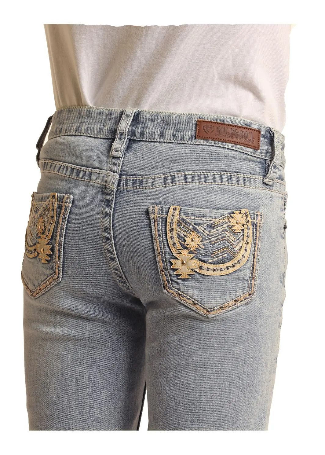 Girl's Rock & Roll Horseshoe Bootcut Jean