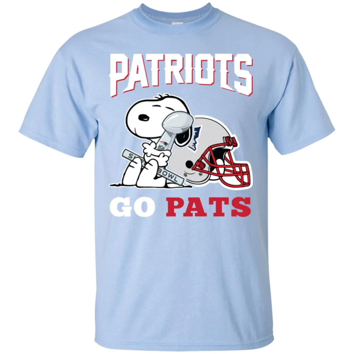 Go Pats - New England Patriots Super Bowl 2019 Snoopy Football Nfl Men Cotton T-Shirt