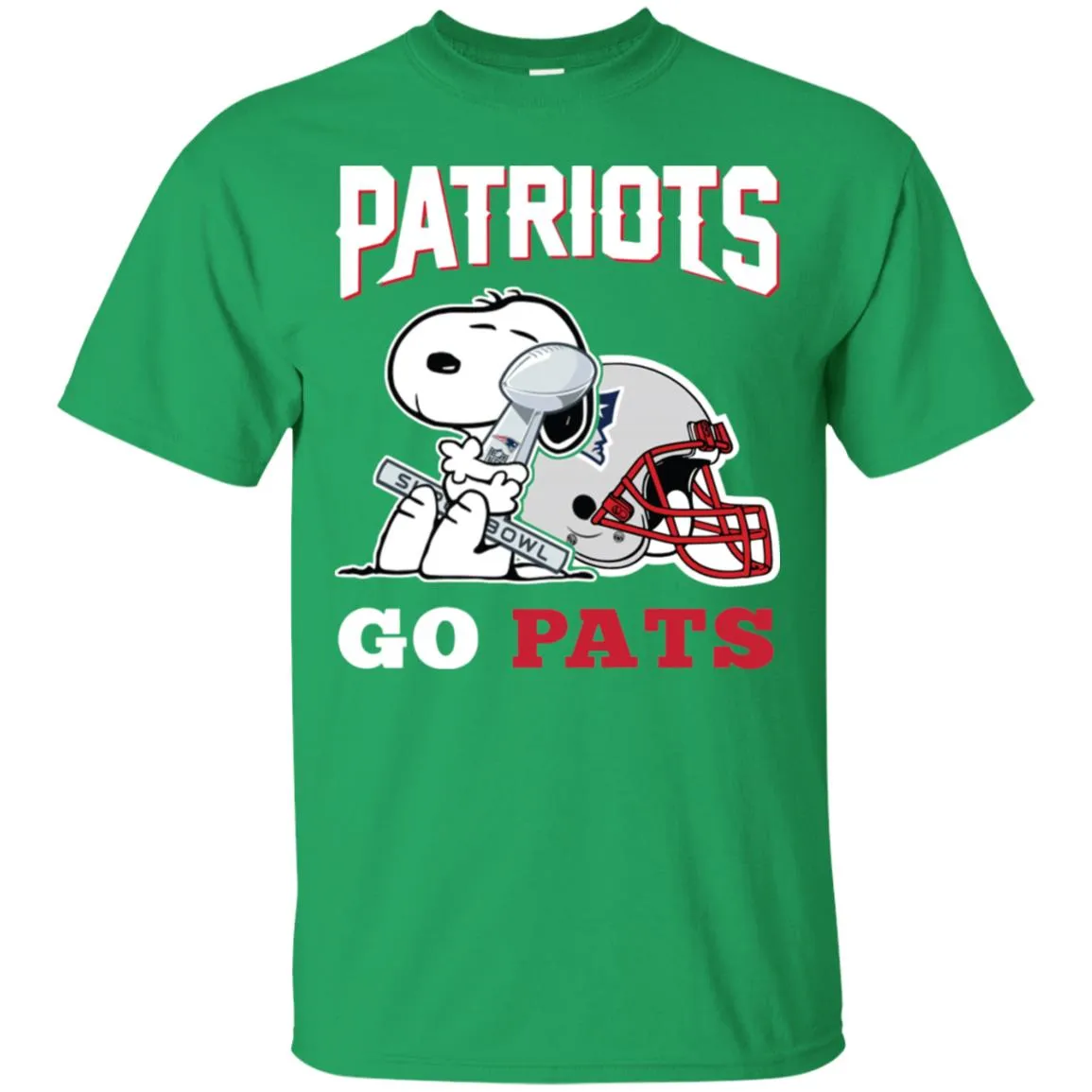 Go Pats - New England Patriots Super Bowl 2019 Snoopy Football Nfl Men Cotton T-Shirt