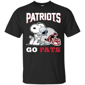 Go Pats - New England Patriots Super Bowl 2019 Snoopy Football Nfl Men Cotton T-Shirt