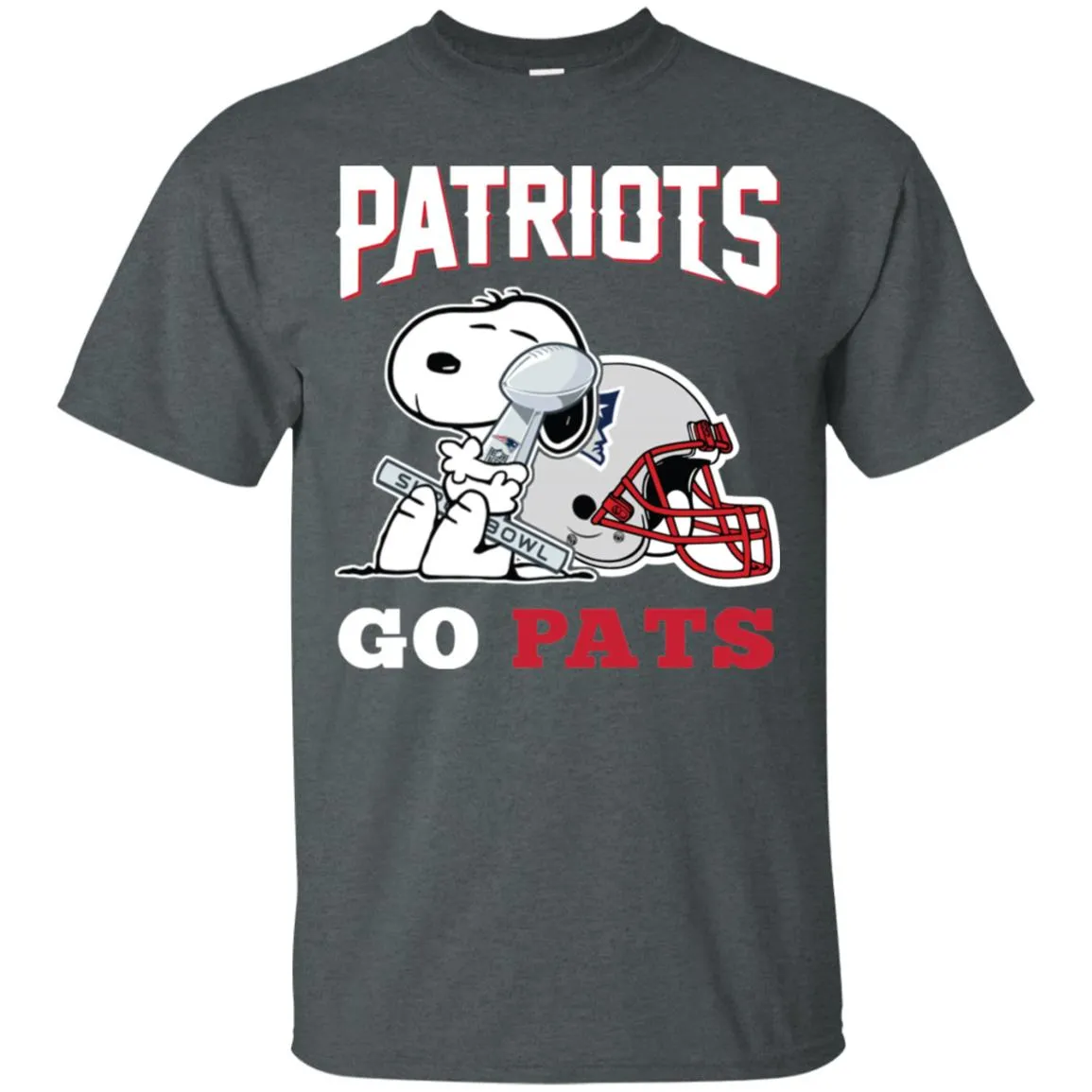 Go Pats - New England Patriots Super Bowl 2019 Snoopy Football Nfl Men Cotton T-Shirt