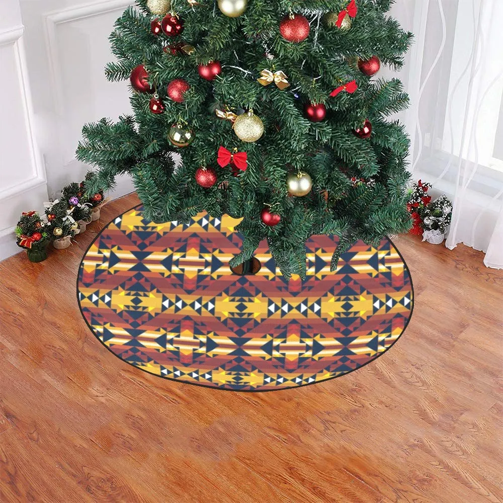 Golden Clouds Christmas Tree Skirt 47" x 47"